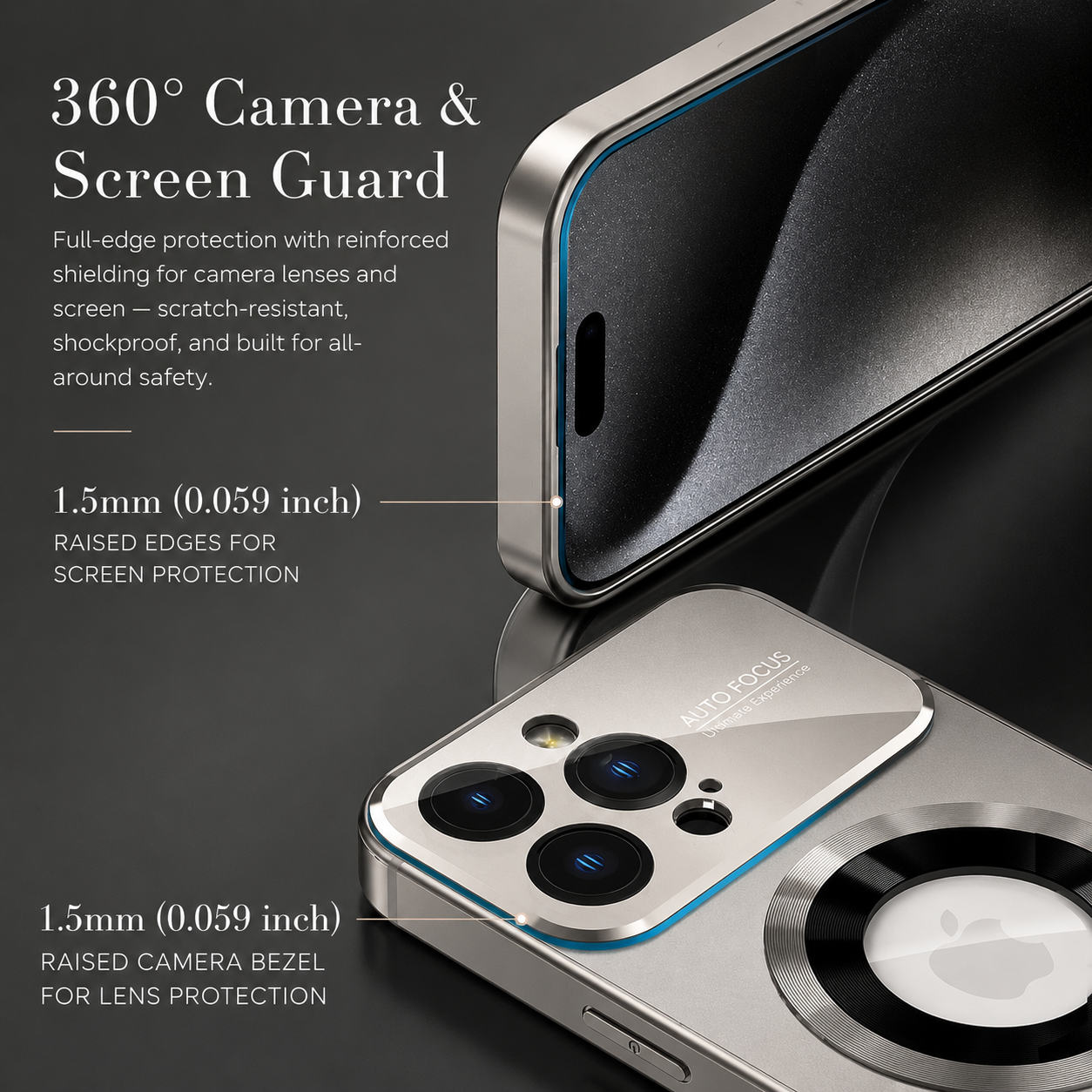 Premium iPhone Case MagSafe Compatible Magnetic Electroplated Glass Cover Shockproof Protective Camera Lens Protection Slim Reflective Hard Back