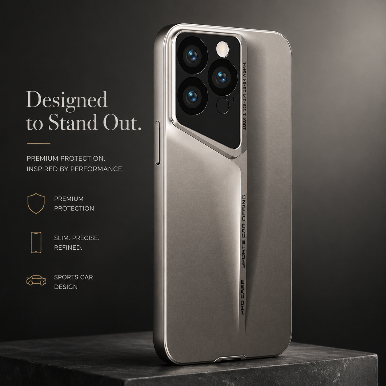 Premium iPhone Case Ultra Thin Titanium Style Cover Shockproof Camera Lens Protection Lightweight Non Slip Full Coverage Anti Scratch Slim Design