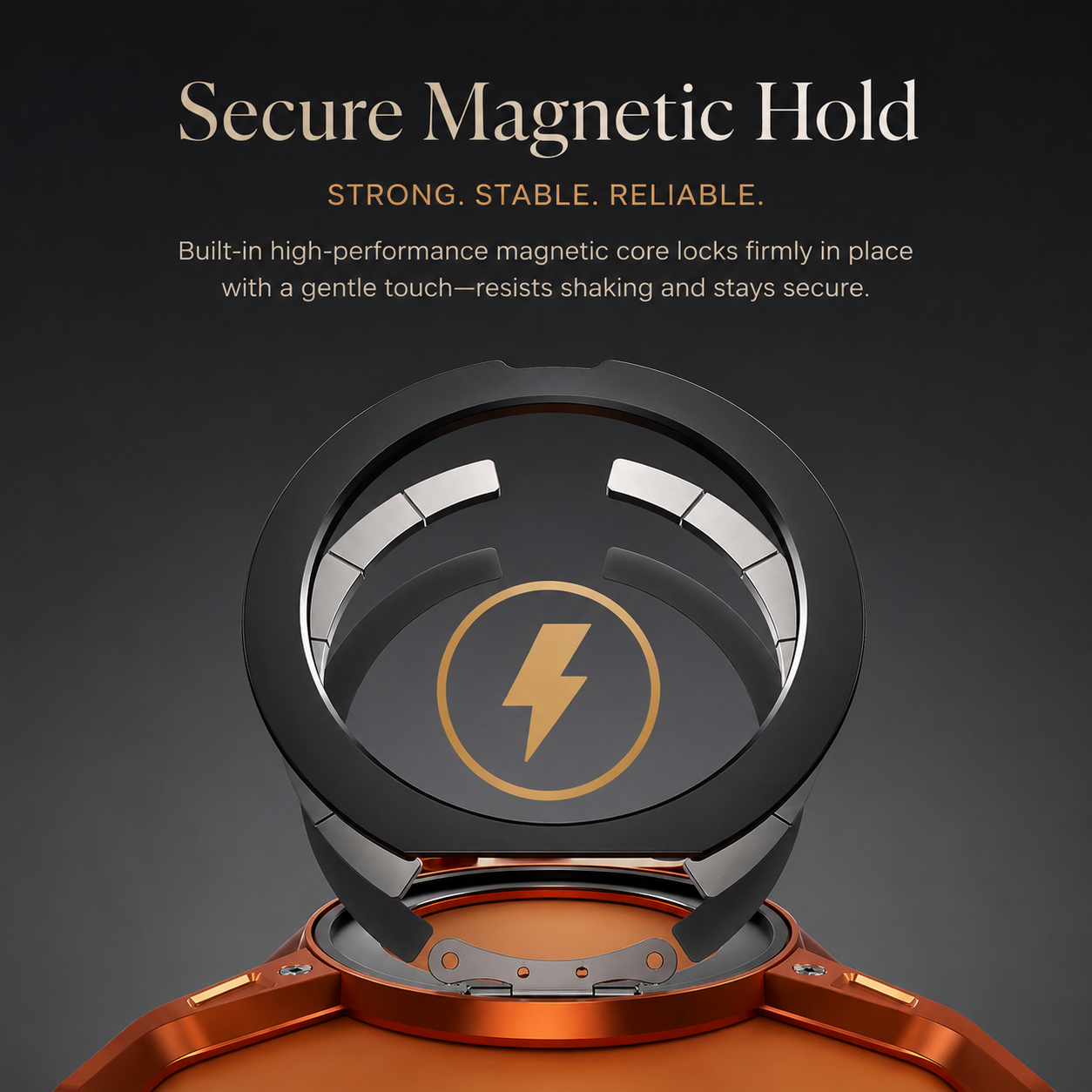 Premium iPhone Case MagSafe Compatible Magnetic Aluminum Bumper Frame Cover 360 Rotating Ring Stand Shockproof Edge Protection Camera Lens Guard Slim Design