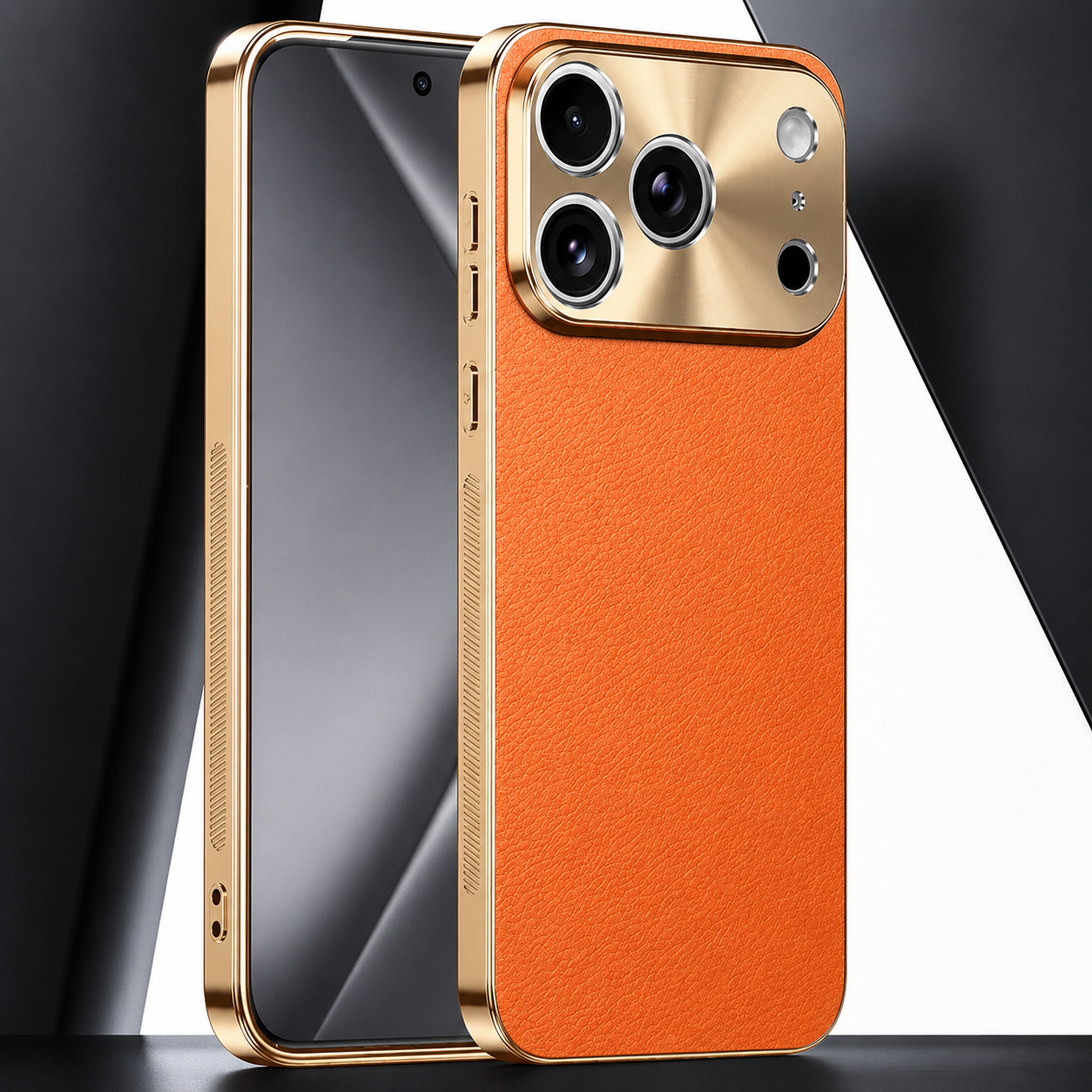 Premium iPhone Case MagSafe Compatible Magnetic Leather Cover Electroplated Frame Shockproof Protective Camera Lens Protection Full Coverage Slim Design