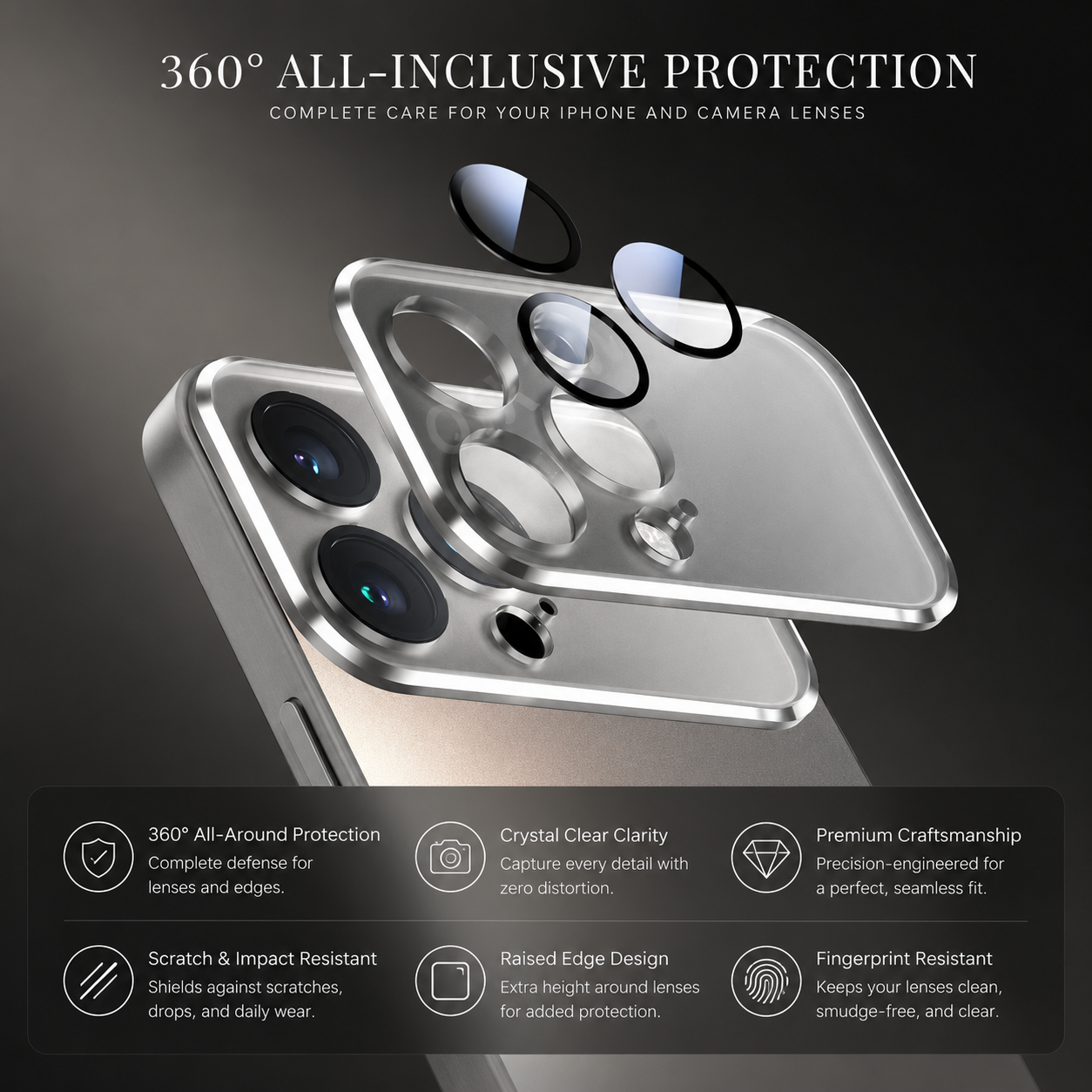 Premium iPhone Case MagSafe Compatible Magnetic Electroplated Glass Cover Shockproof Protective Camera Lens Protection Slim Reflective Hard Back