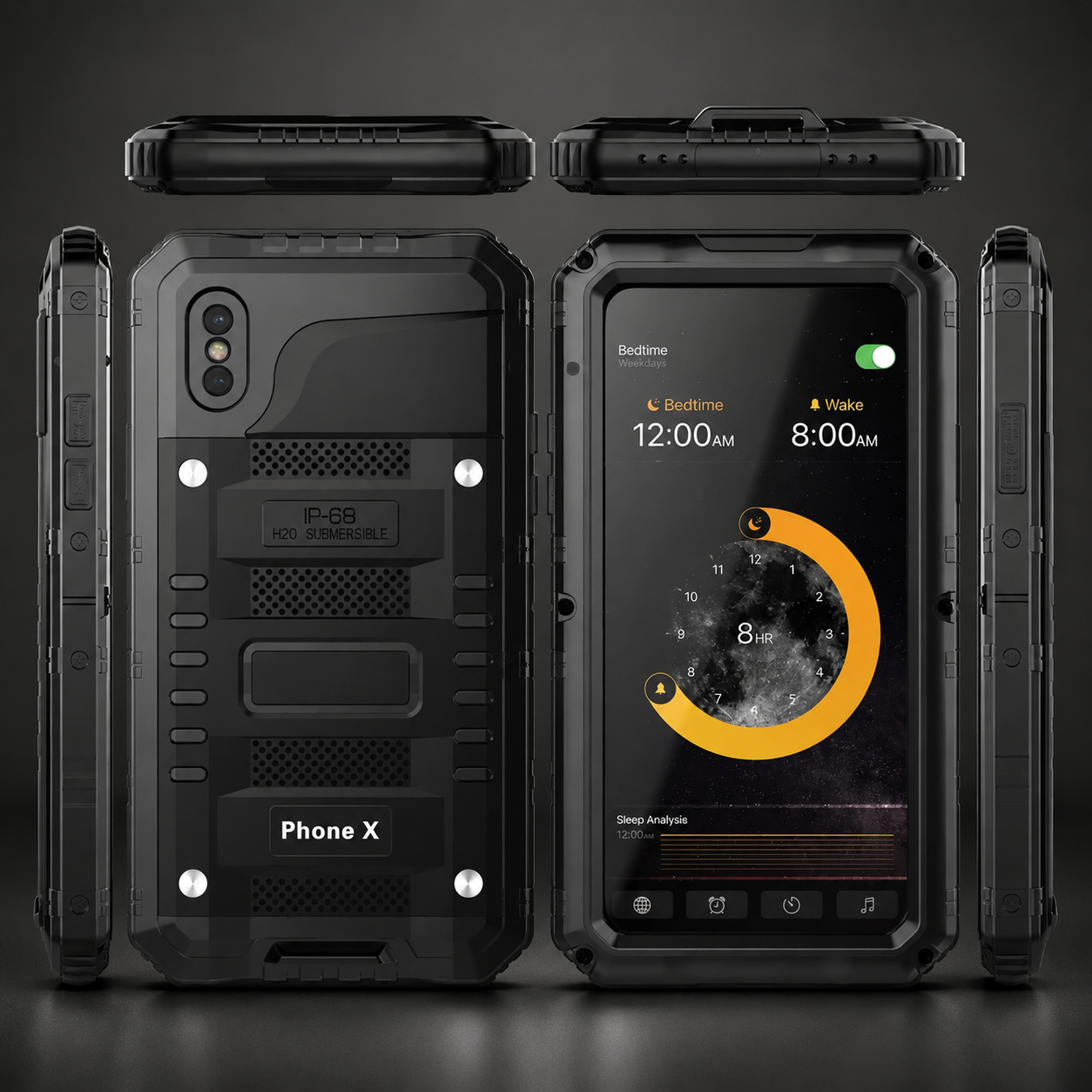 Premium iPhone Case MagSafe Compatible IP68 Waterproof Aluminum Armor Cover Magnetic Shockproof Full Body Camera Guard Rugged Protective Design