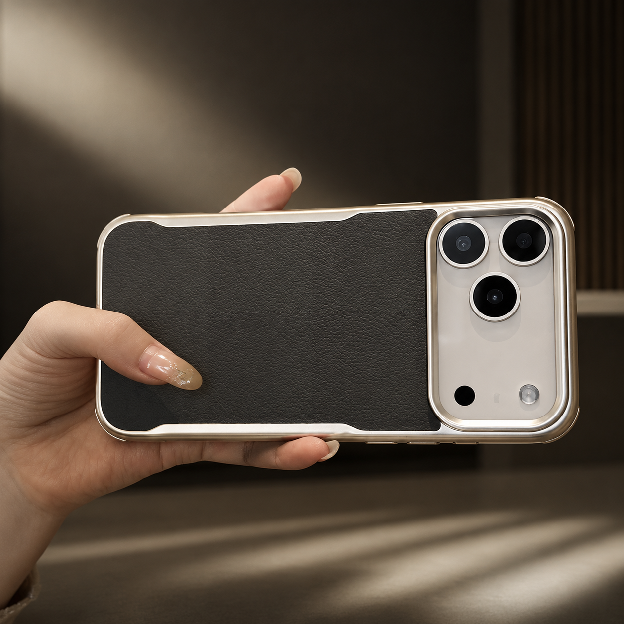 Premium iPhone Case MagSafe Compatible Magnetic PU Leather Protective Cover Metal Frame Shockproof Camera Lens Protection Anti Scratch Non Slip Full Coverage