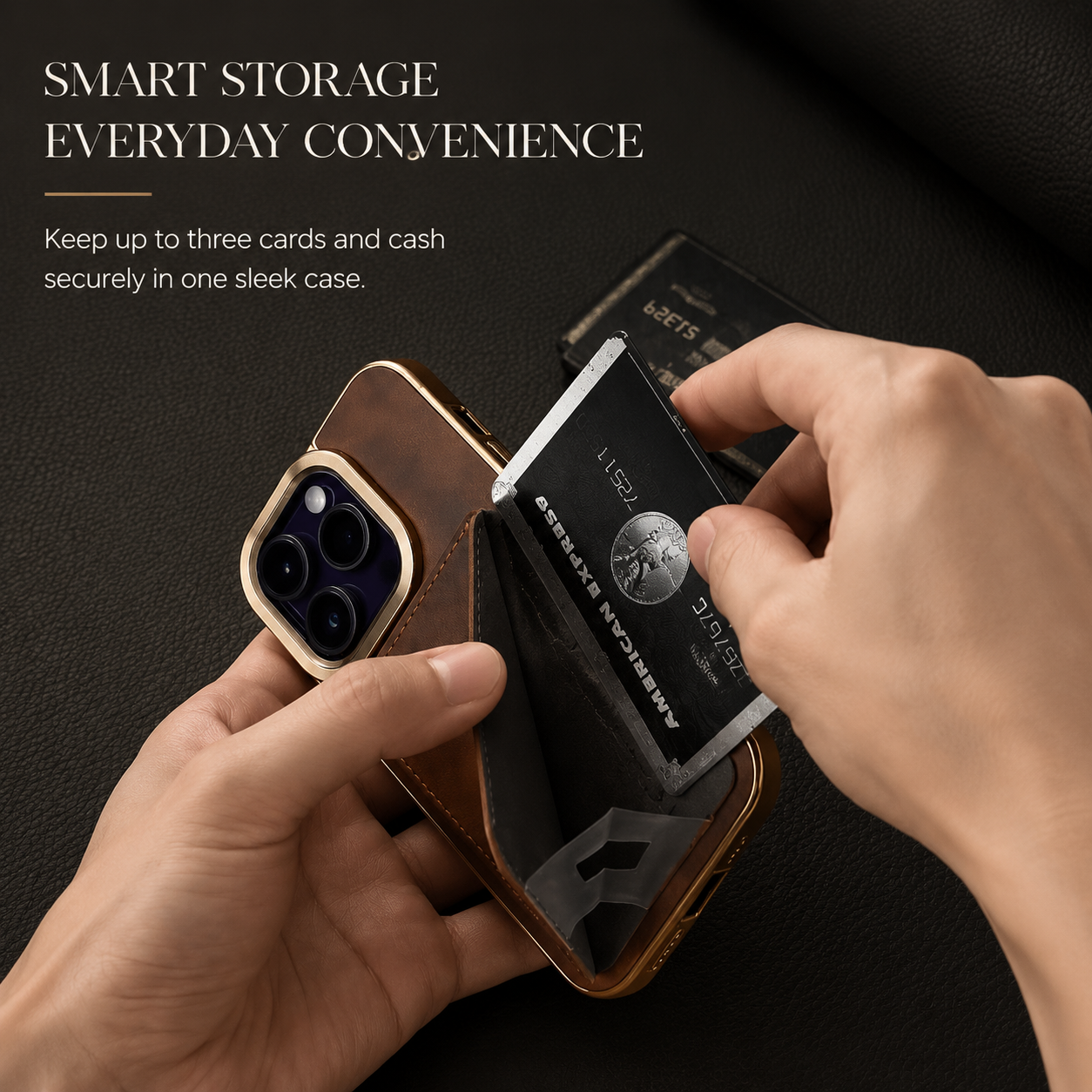 Premium iPhone Case Genuine Cowhide Leather Wallet Cover MagSafe Compatible Magnetic Card Holder Shockproof Camera Protection Slim Full Coverage