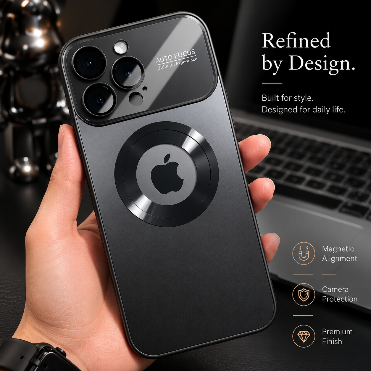Premium iPhone Case MagSafe Compatible Matte Finish Shockproof PC TPU Protective Cover Magnetic Charging Camera Lens Protection Slim Full Coverage Design