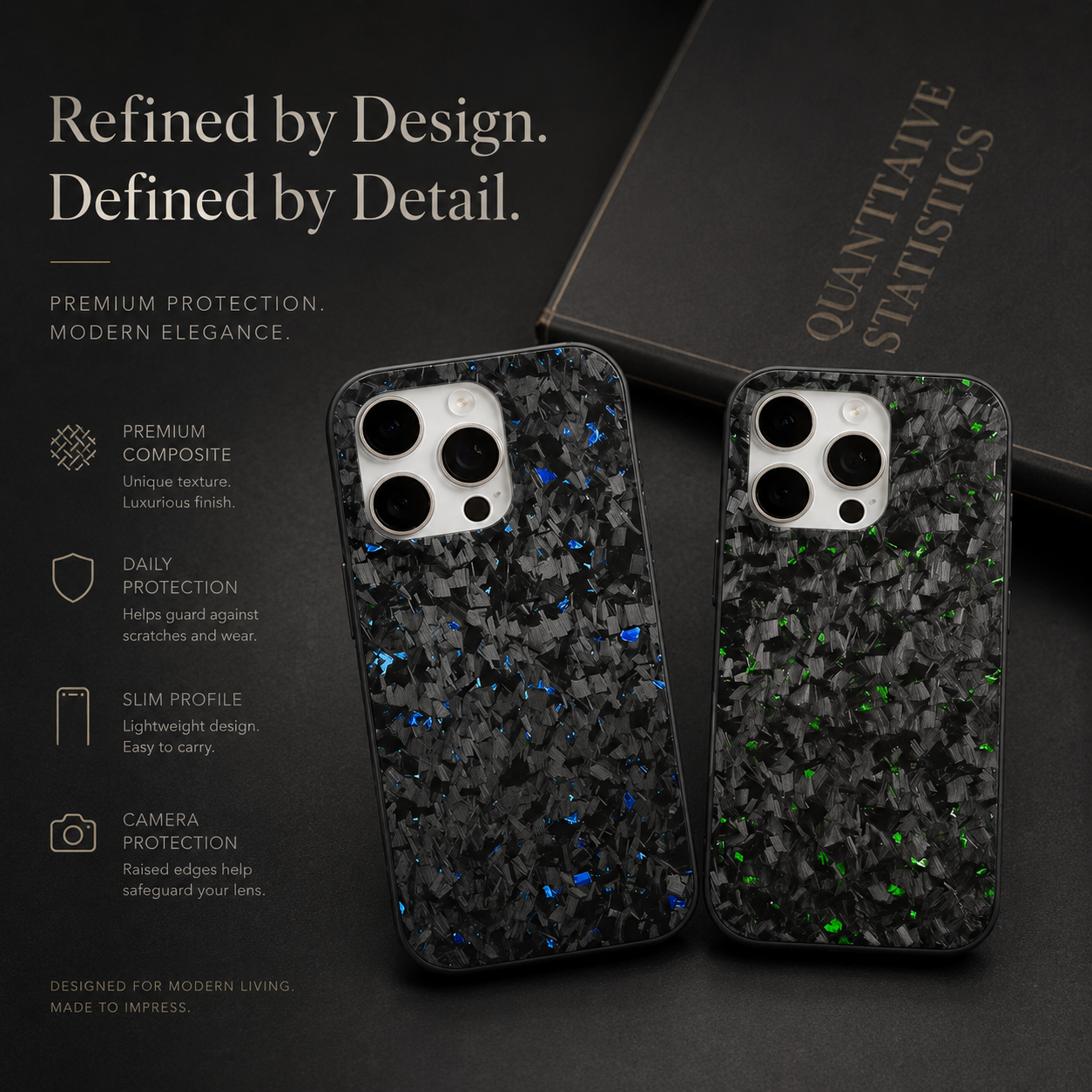 Premium iPhone Case MagSafe Compatible Forged Carbon Fiber Cover Dual Layer Shockproof Metal Lens Frame Button Protection Full Coverage Lightweight Design