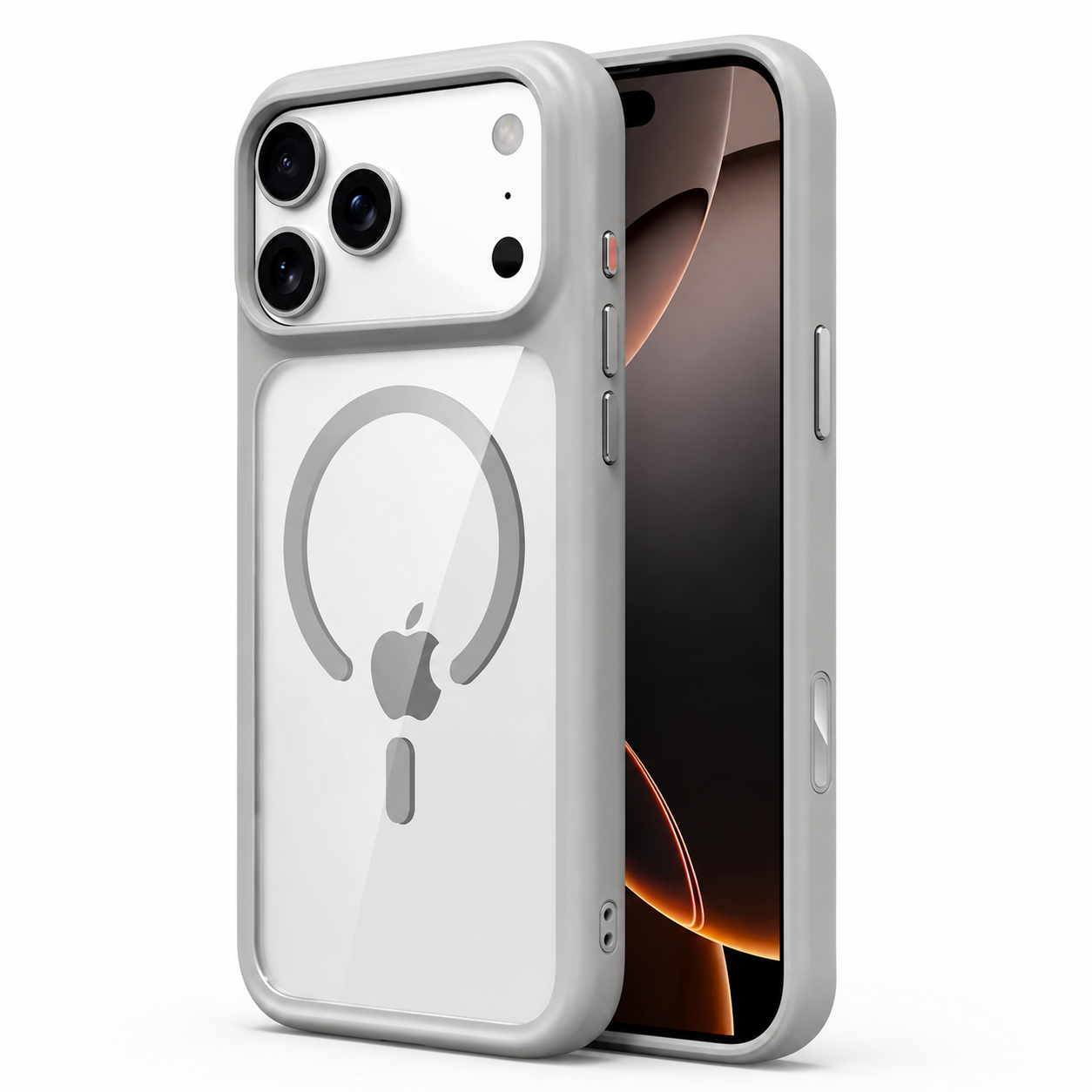 Premium iPhone Case MagSafe Compatible Clear Transparent Back Shockproof Armor Protective Cover Camera Control Button Anti Scratch Slim Full Coverage Design