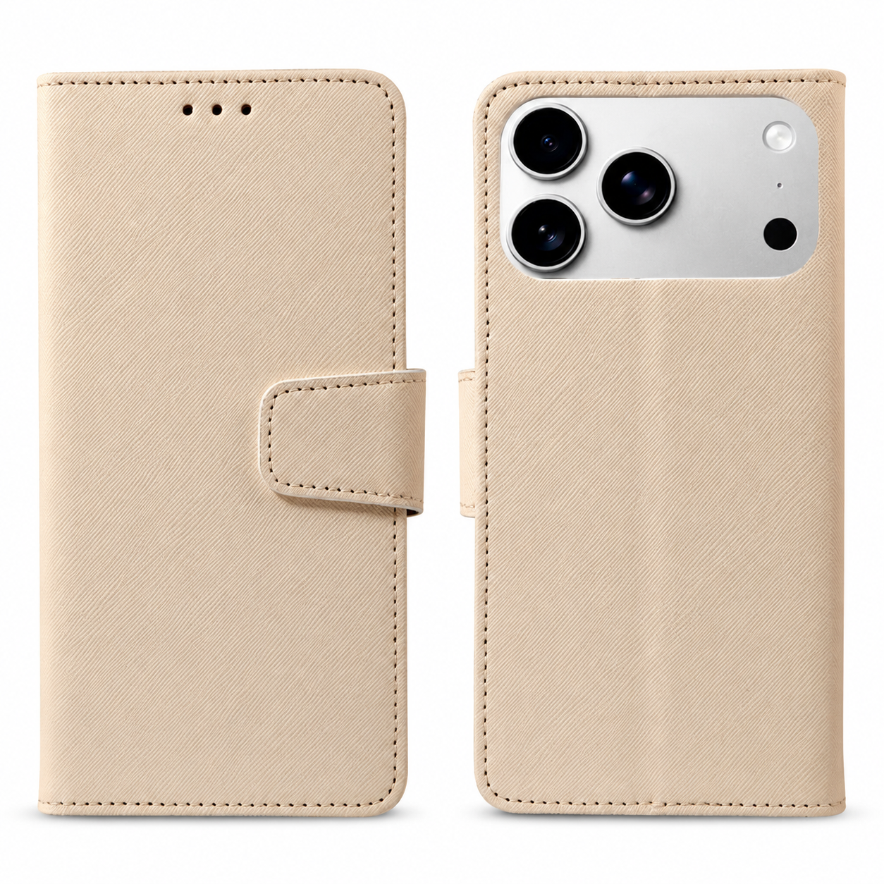 Premium iPhone Case Magnetic Leather Wallet Kickstand Shockproof MagSafe Compatible Card Holder Artificial Leather Full Coverage Protective Design