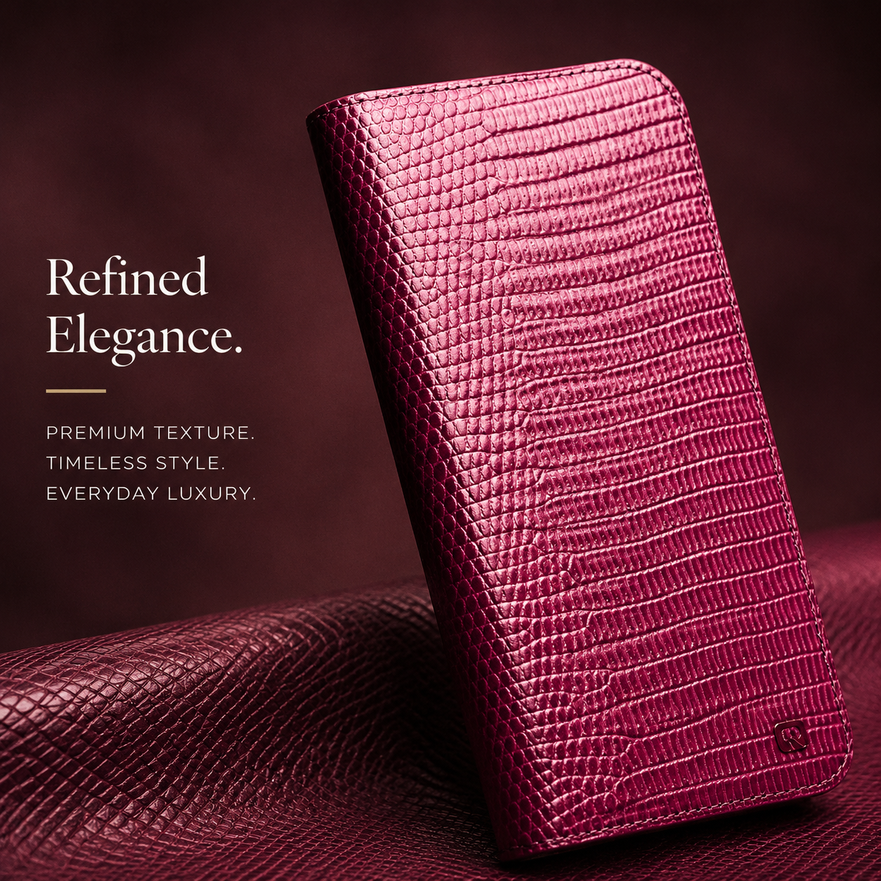 Premium iPhone Case Genuine Leather Flip Cover Wallet Card Holder Magnetic Closure Shockproof Camera Protection Crocodile Grain Stand Full Coverage