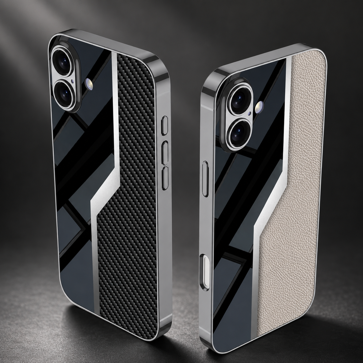 Premium iPhone Case Leather Plating Cover Soft TPU Edge Camera Lens Protection Shockproof Anti Scratch Ultra Thin Full Coverage Protective Design
