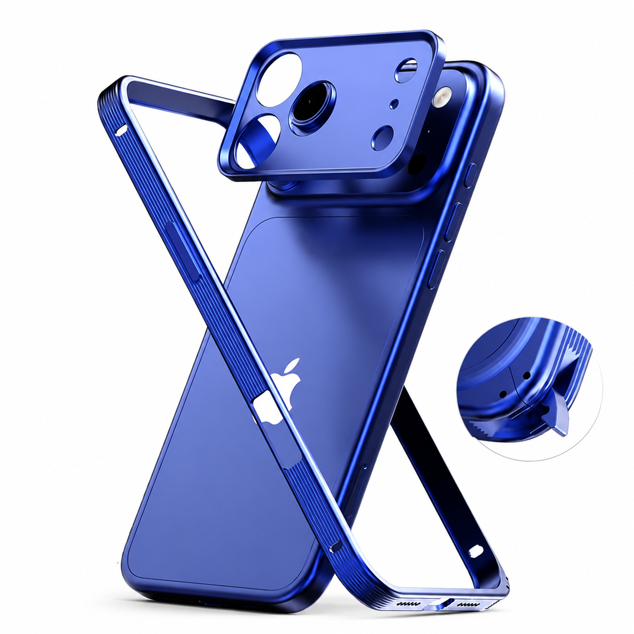 Premium iPhone Case MagSafe Compatible Magnetic Metal Frame Cover Heat Dissipation Design Shockproof Protective Camera Lens Guard Anti Slip Grip Slim Structure