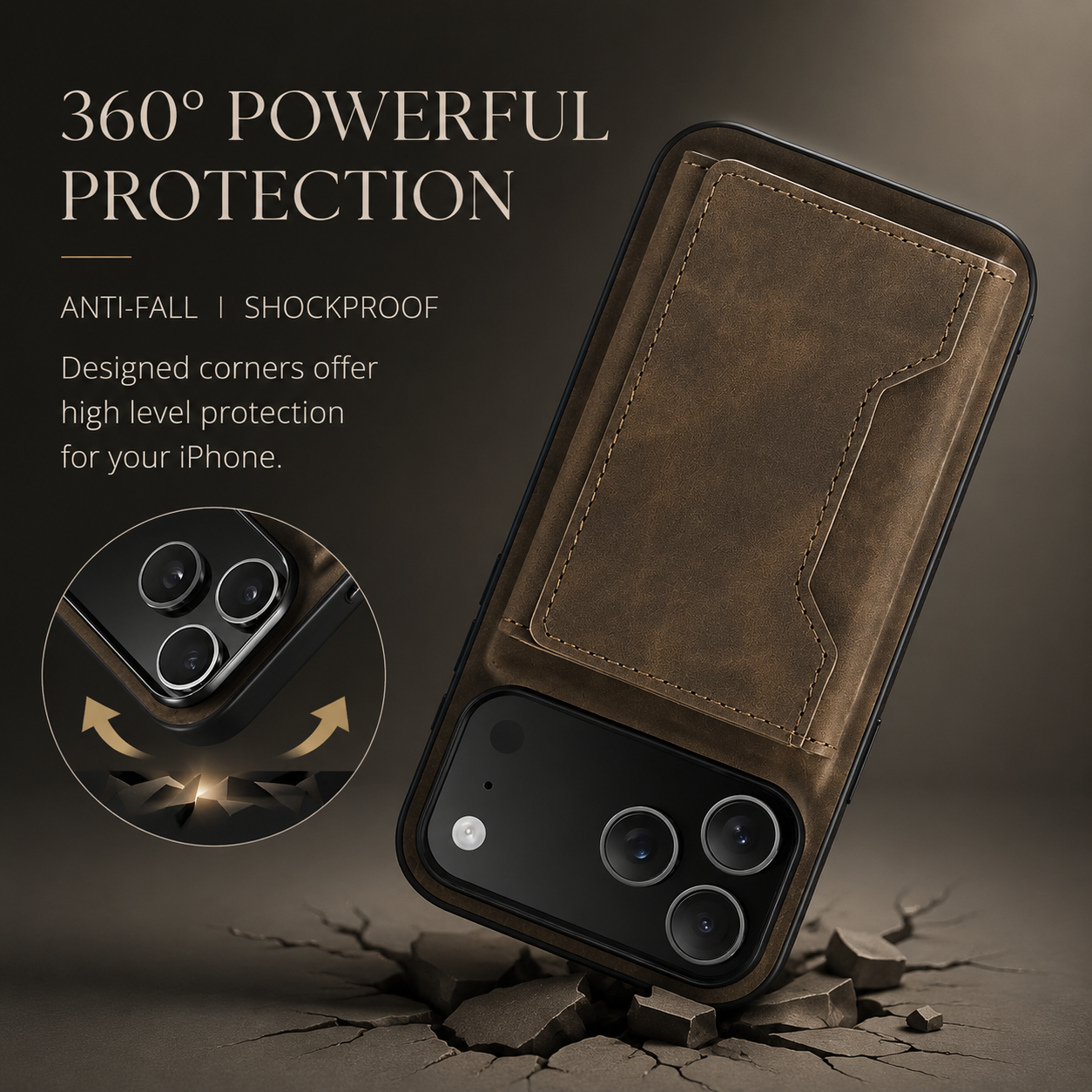 Premium iPhone Case Detachable Magnetic Wallet Cover Leather Card Holder Kickstand Shockproof Protective Cover Anti Scratch Full Body Slim