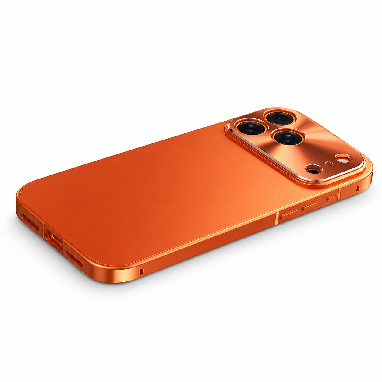 Premium iPhone Case Ultra Thin Aluminum Frame Frosted Matte Back Cover Shockproof Protective Camera Lens Guard Slim Design Full Coverage Anti Fingerprint