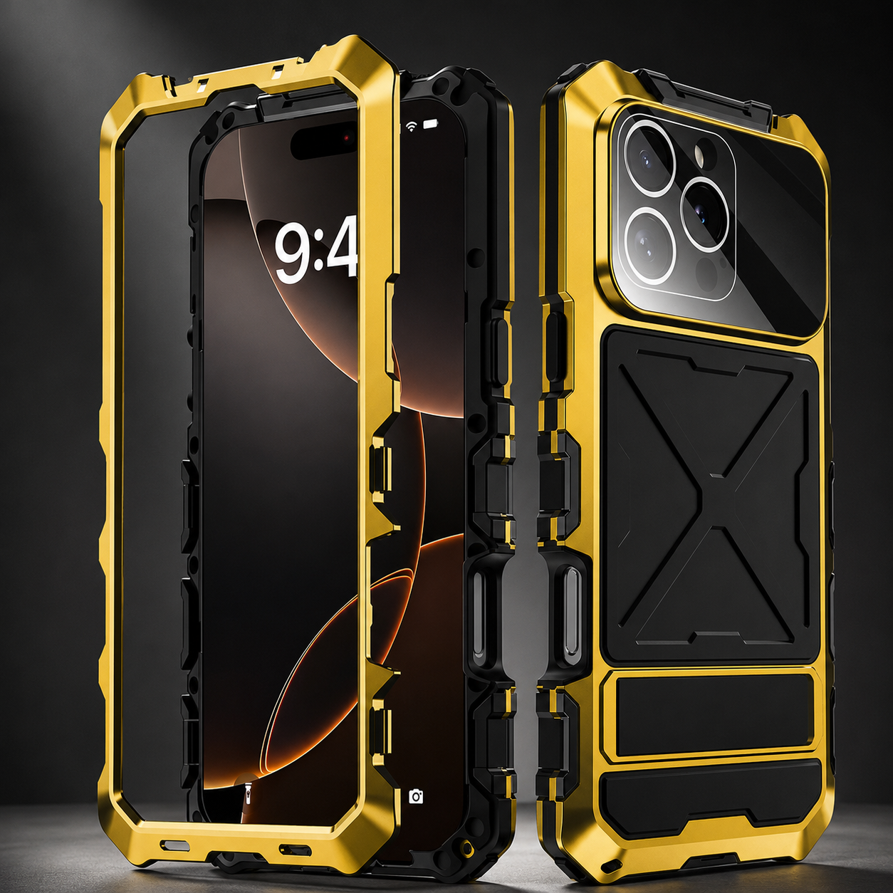 Premium iPhone Case MagSafe Compatible Magnetic Protective Cover 360 Metal Lock Frame Dual Tempered Glass Shockproof Camera Lens Guard Full Body Ultra Thin Design