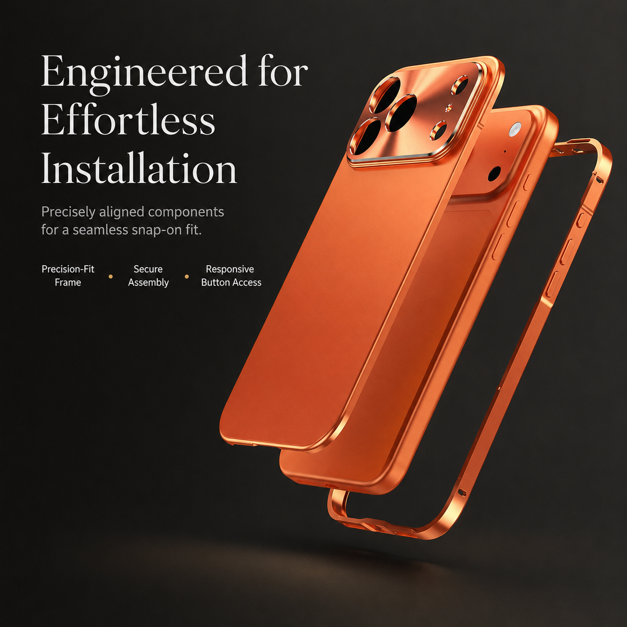 Premium iPhone Case Ultra Thin Aluminum Frame Frosted Matte Back Cover Shockproof Protective Camera Lens Guard Slim Design Full Coverage Anti Fingerprint