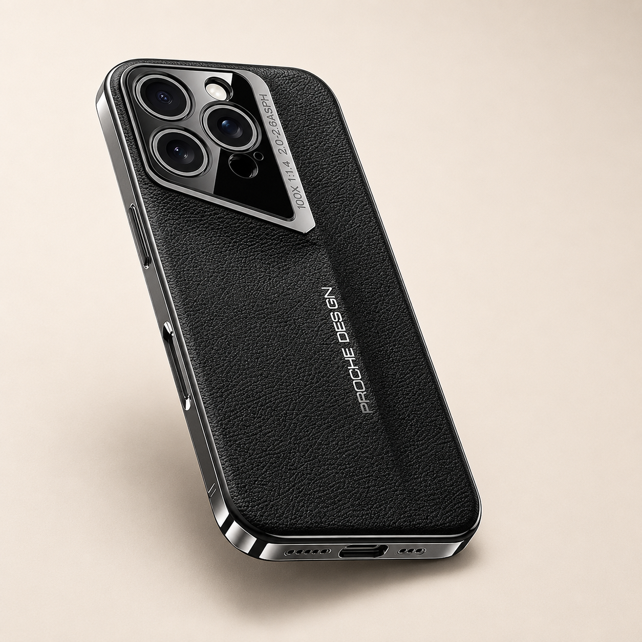 Premium iPhone Case Genuine Leather Shockproof Protective Cover Electroplated Hard Back Camera Lens Protection Anti Slip Grip Slim Full Coverage