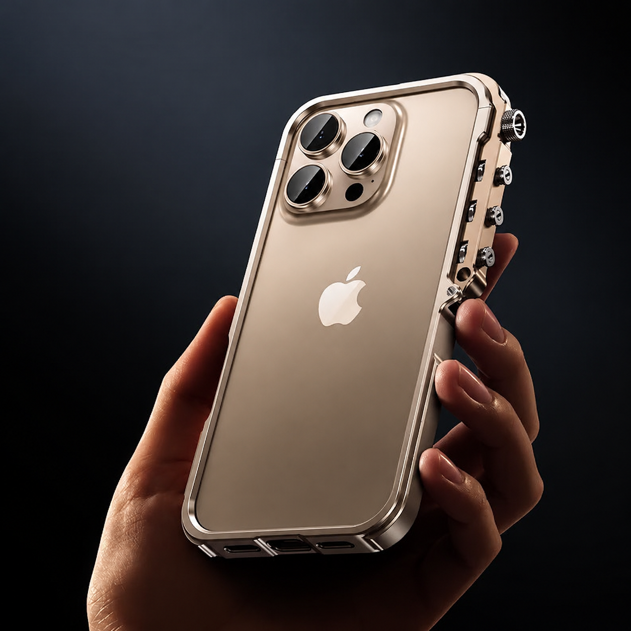 Premium iPhone Case Magnetic Aluminum Alloy Cyberpunk Bumper Heat Dissipation Shockproof Non Slip Lightweight Full Coverage Protective Design