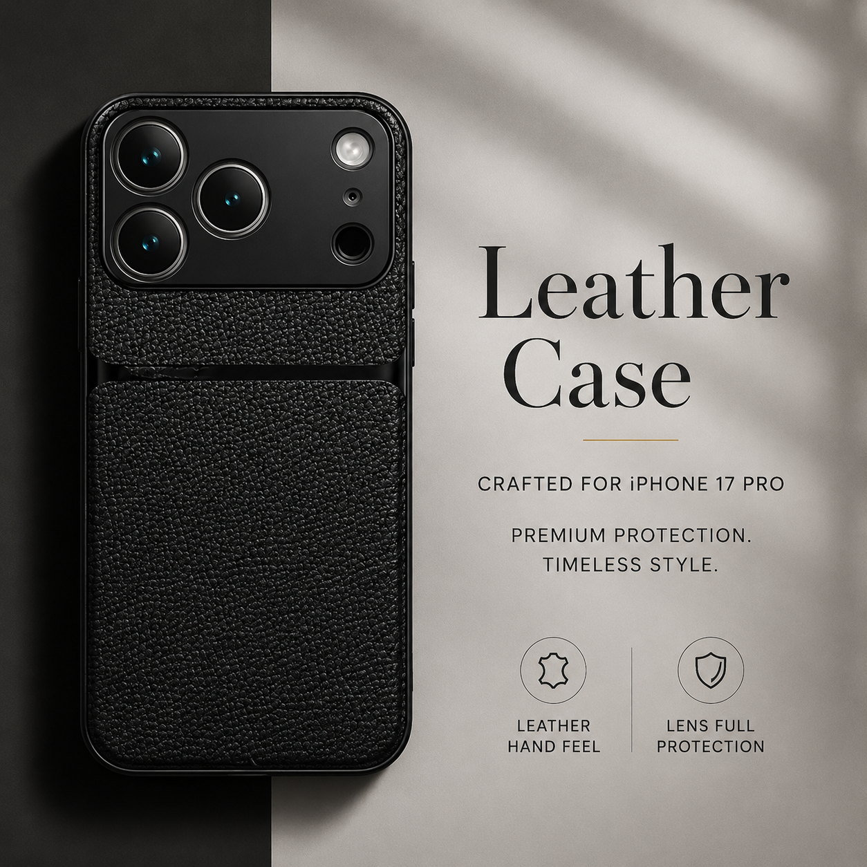 Premium iPhone Case Leather Pattern Silicone Back Cover Shockproof Protective Armor Full Coverage Slim Anti Slip Durable Design Protective Phone Case