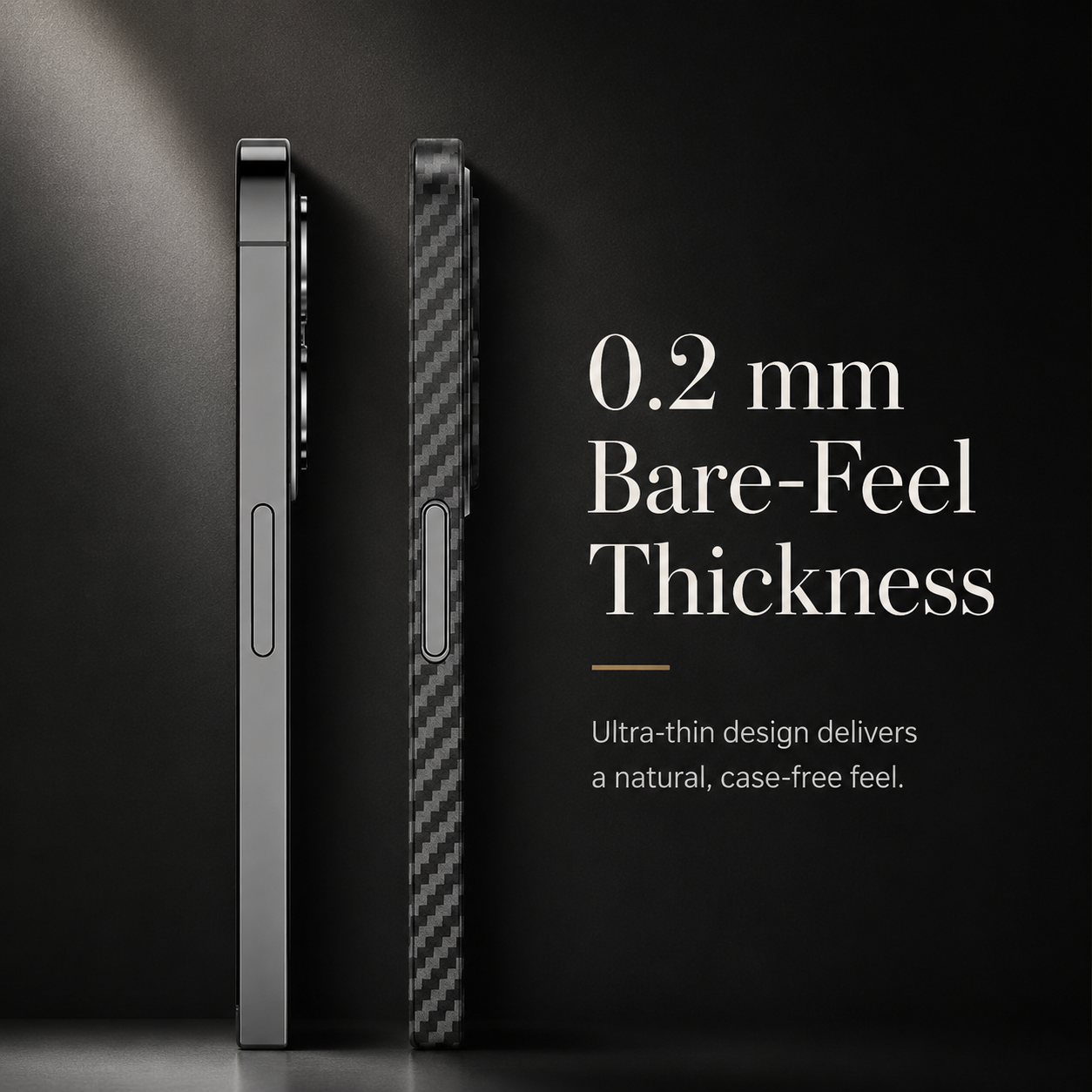 Premium iPhone Case Ultra Thin Carbon Fiber Matte Protective Cover Lightweight Anti Scratch Slim Hard Back Camera Protection Full Coverage