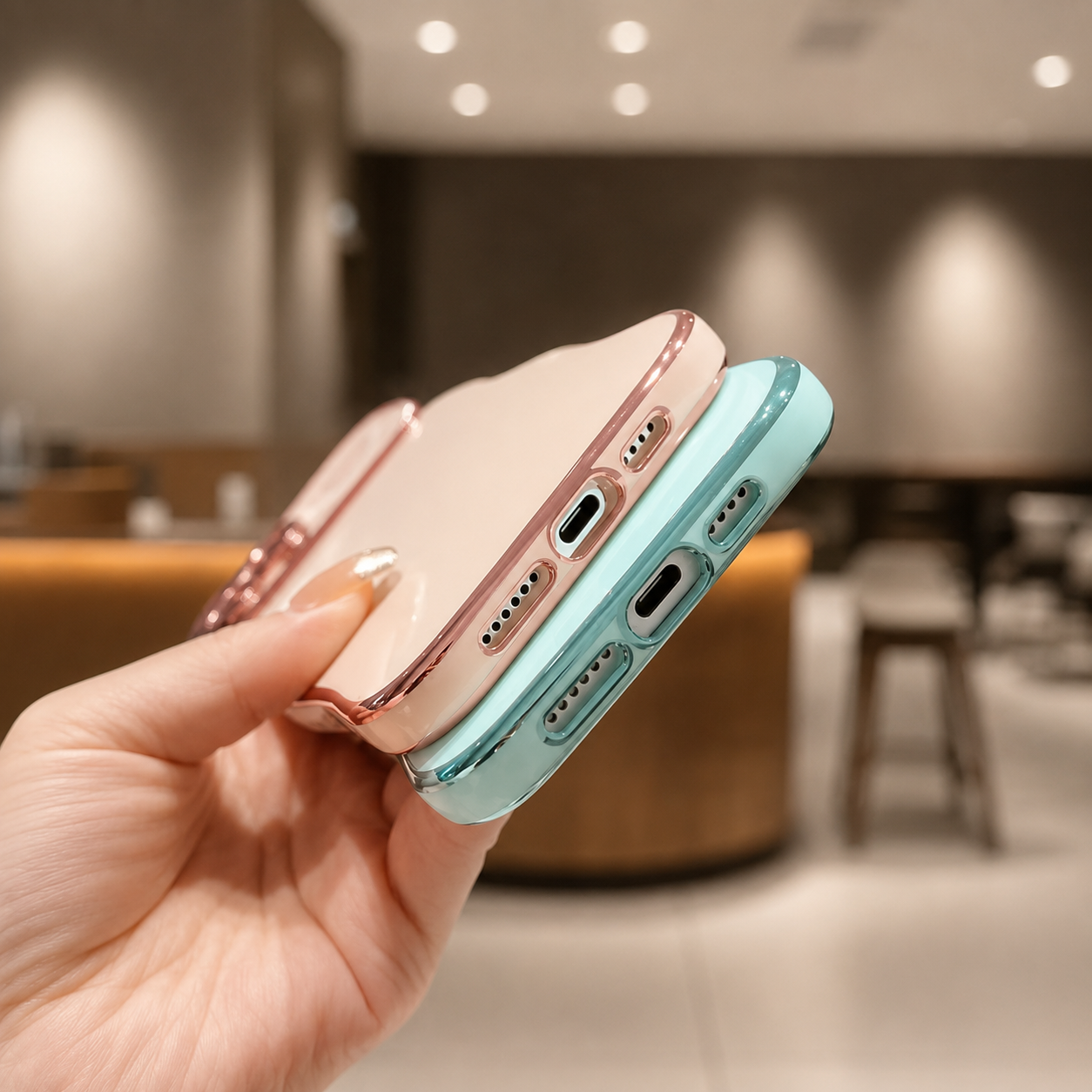 Premium iPhone Case MagSafe Compatible Transparent Plating Wave Heart Design Shockproof Protective Cover Camera Lens Protection Ultra Thin Full Coverage