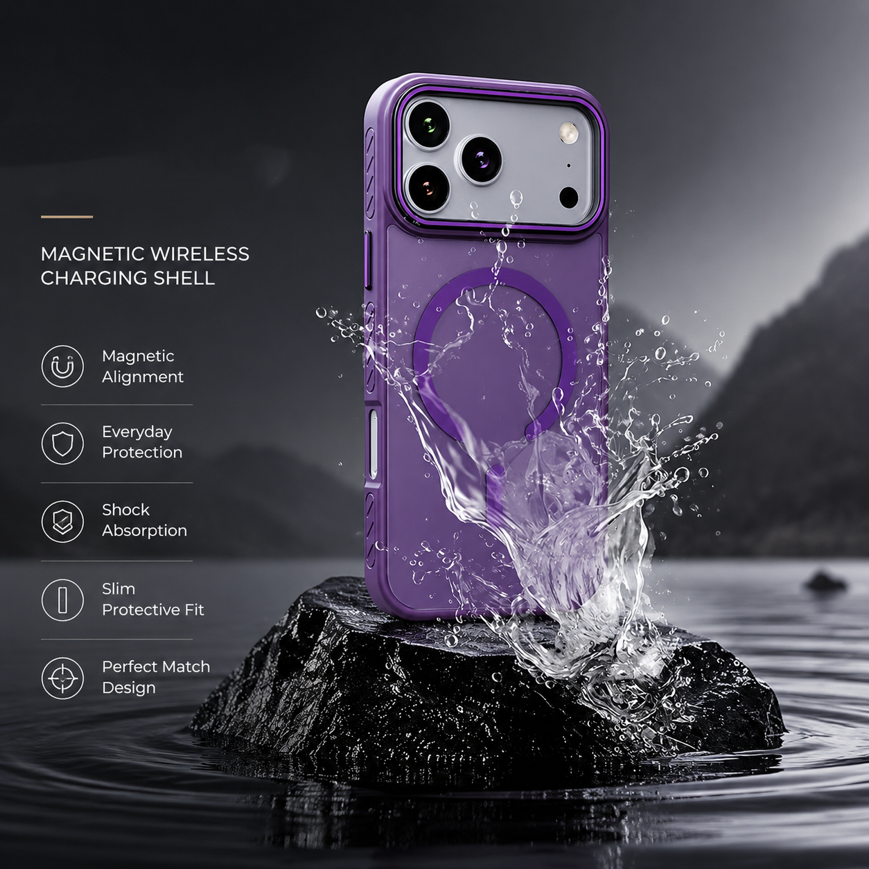 Premium iPhone Case MagSafe Compatible Matte Transparent Cover Magnetic PC TPU Hybrid Shockproof Anti Fingerprint Protective Slim Case
