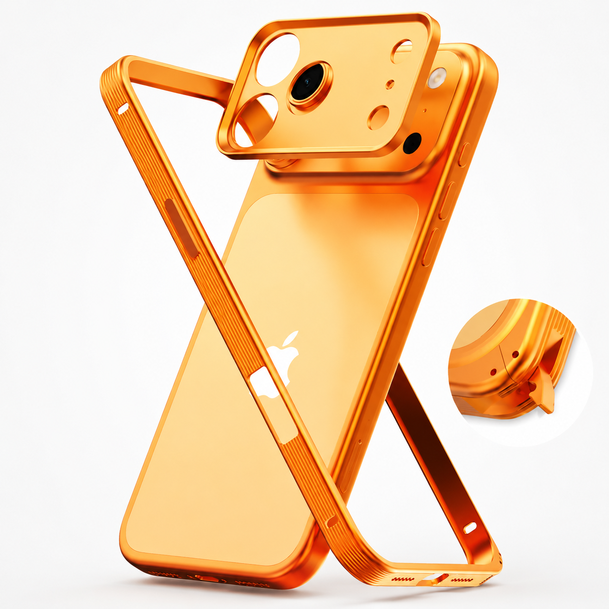 Premium iPhone Case MagSafe Compatible Magnetic Metal Frame Cover Heat Dissipation Design Shockproof Protective Camera Lens Guard Anti Slip Grip Slim Structure