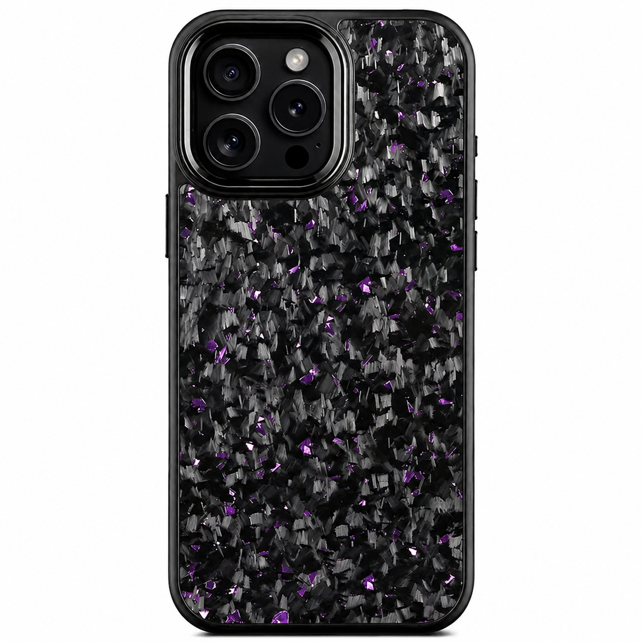 Premium iPhone Case MagSafe Compatible Forged Carbon Fiber Cover Dual Layer Shockproof Metal Lens Frame Button Protection Full Coverage Lightweight Design