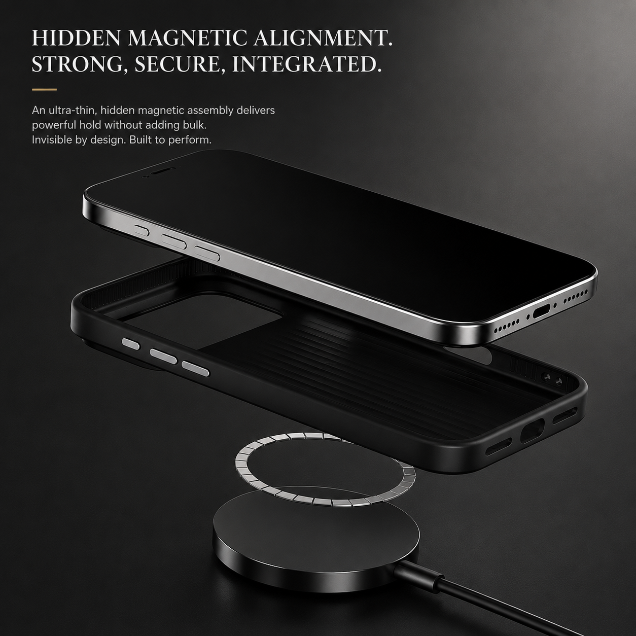 Premium iPhone Case Invisible Magnetic Cover Dual Layer Shockproof Matte Frosted Ultra Slim Full Coverage Camera Protection Anti Fingerprint Design