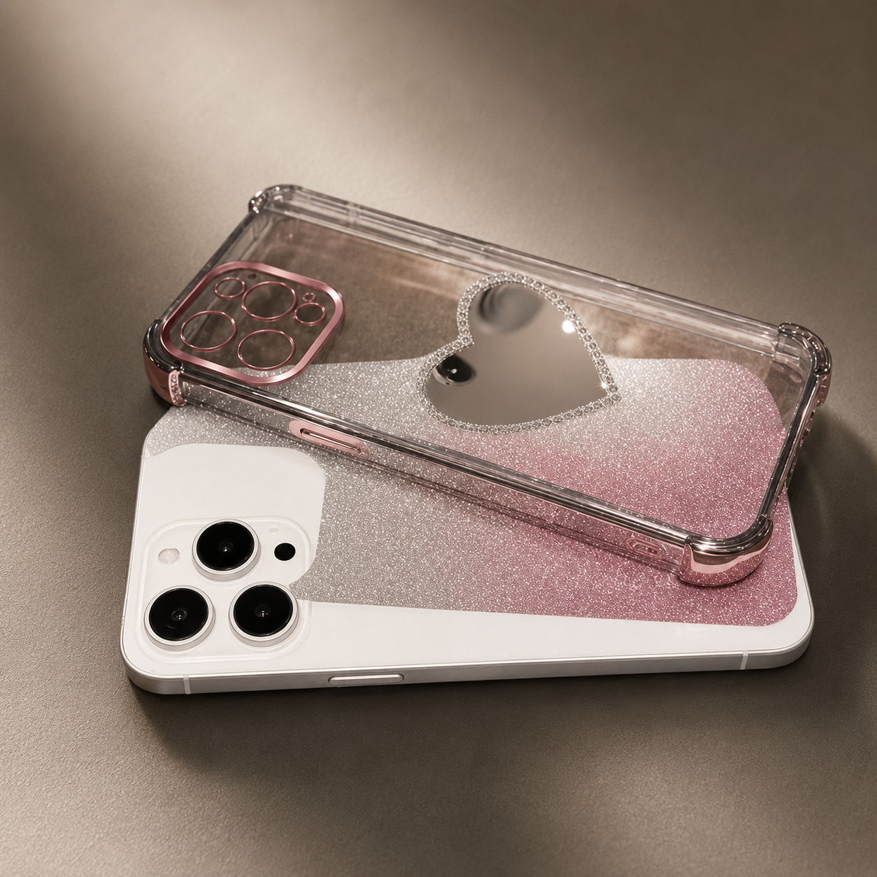 Premium iPhone Case MagSafe Compatible Glitter Mirror Bracelet Cover Shockproof Silicone Stand Holder Non Slip Anti Fingerprint Full Coverage Protective Design