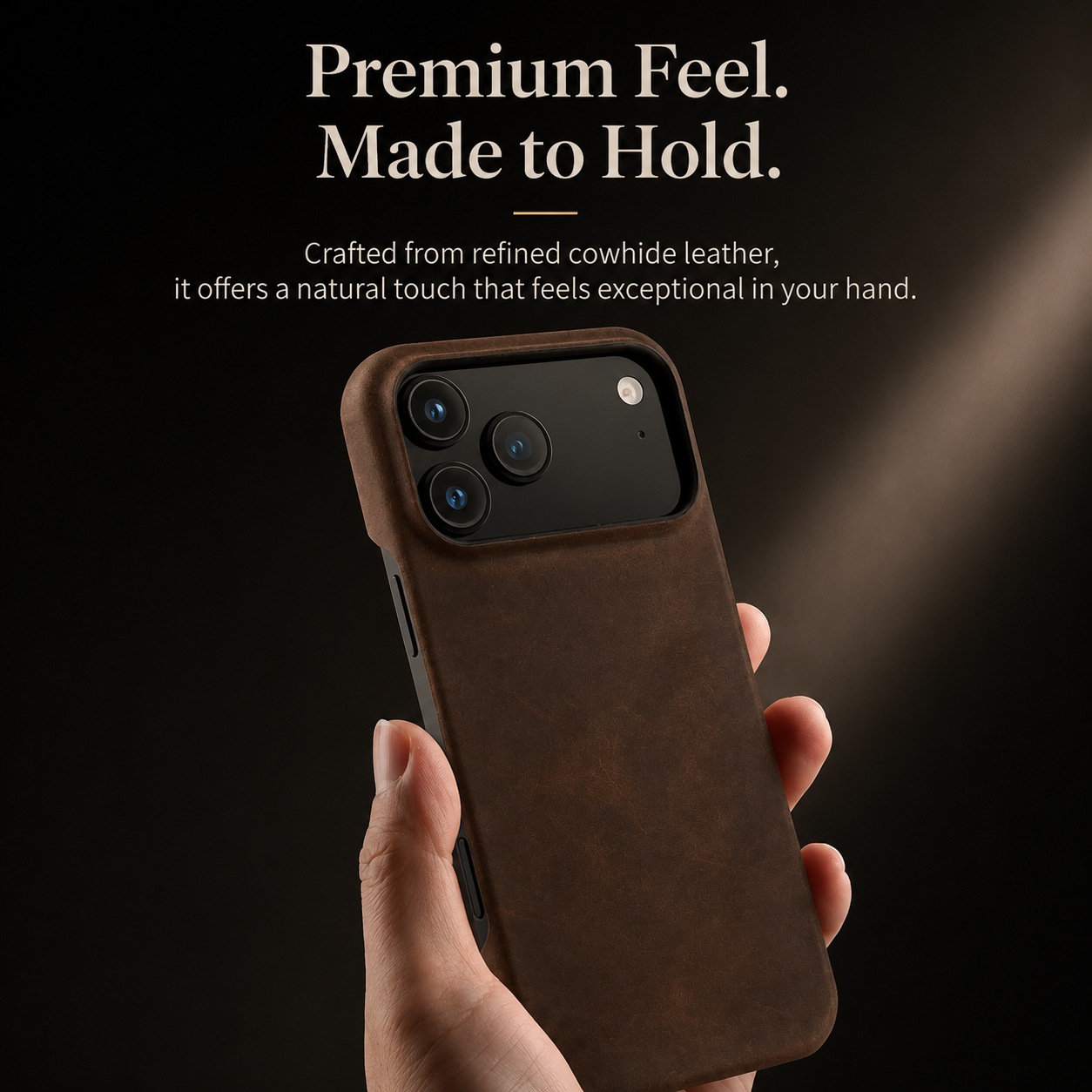 Premium iPhone Case MagSafe Compatible Genuine Leather Magnetic Cover Cowhide Texture Shockproof Protective Cover Anti Scratch Full Back Slim