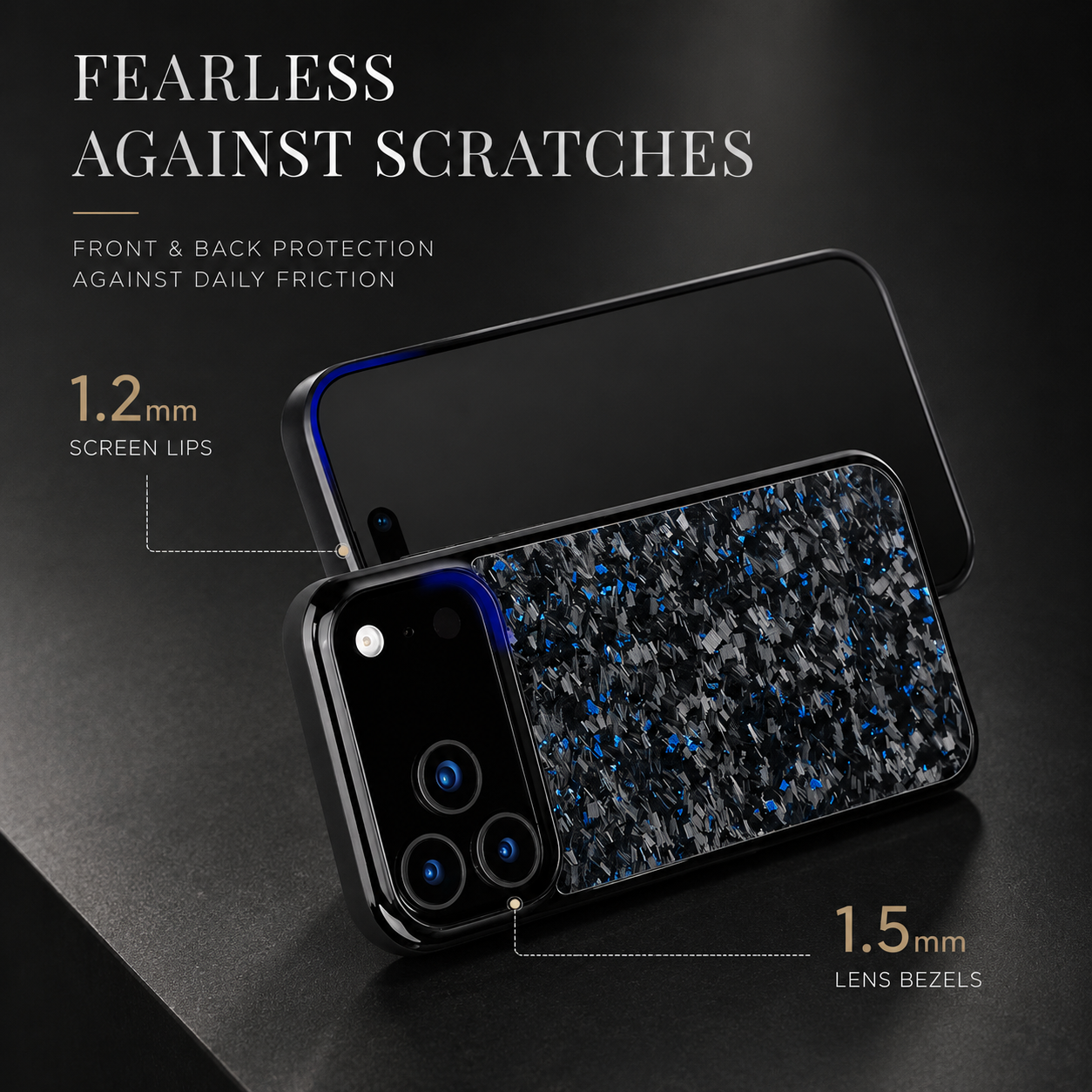 Premium iPhone Case MagSafe Compatible Forged Carbon Fiber TPU Hybrid Cover Shockproof Full Coverage Anti Scratch Non Slip Protective Design
