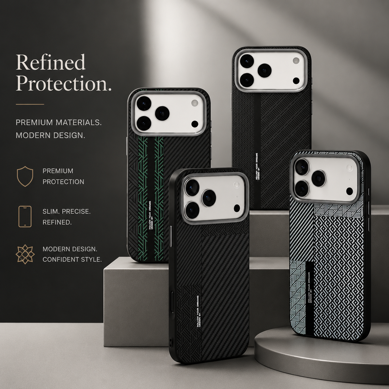 Premium iPhone Case Invisible Magnetic Cover Dual Layer Shockproof Matte Frosted Ultra Slim Full Coverage Camera Protection Anti Fingerprint Design