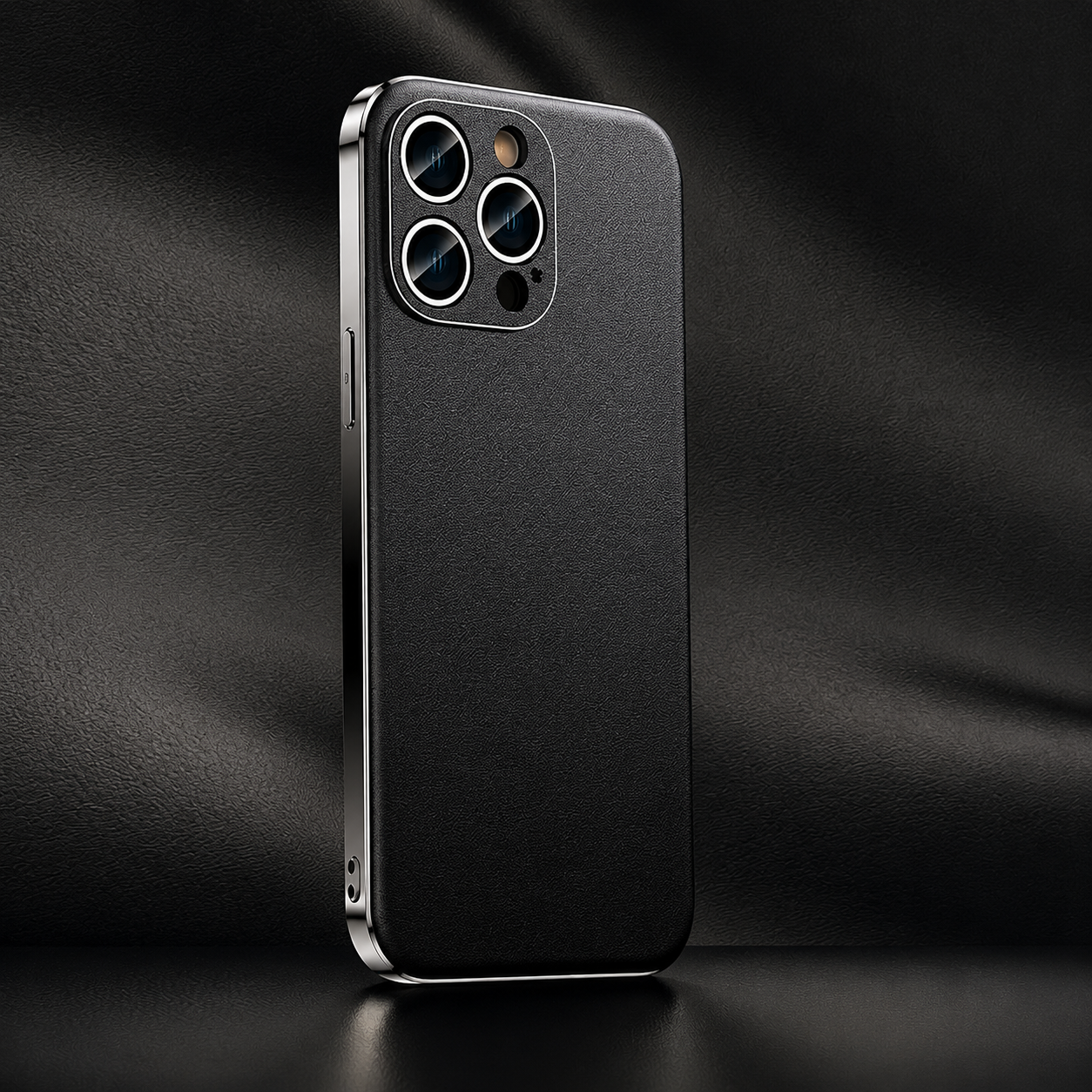 Premium iPhone Case Genuine Cowhide Leather Protective Cover MagSafe Compatible Camera Lens Protection Shockproof Plating Frame Slim Full Coverage