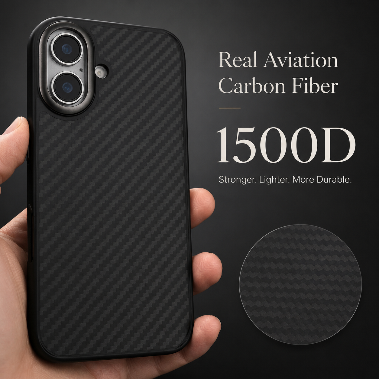 Premium iPhone Case MagSafe Compatible Carbon Fiber Cover TPU Shockproof Ultra Lightweight Anti Scratch Camera Protection Slim Protective Design