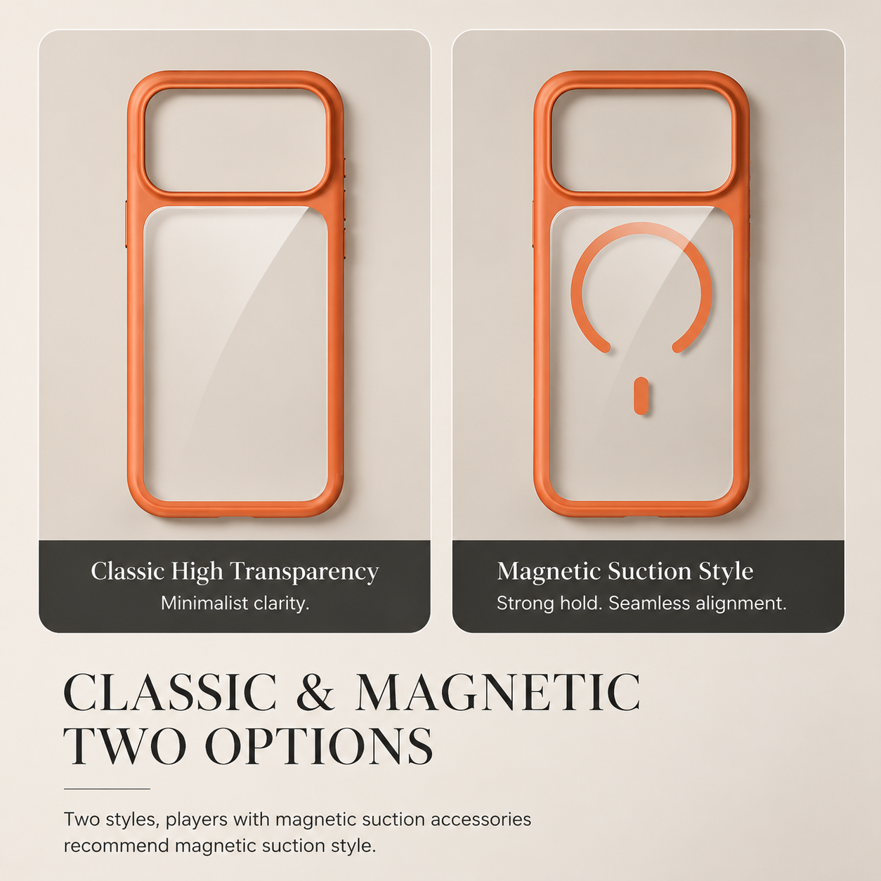 Premium iPhone Case MagSafe Compatible Clear Transparent Back Shockproof Armor Protective Cover Camera Control Button Anti Scratch Slim Full Coverage Design