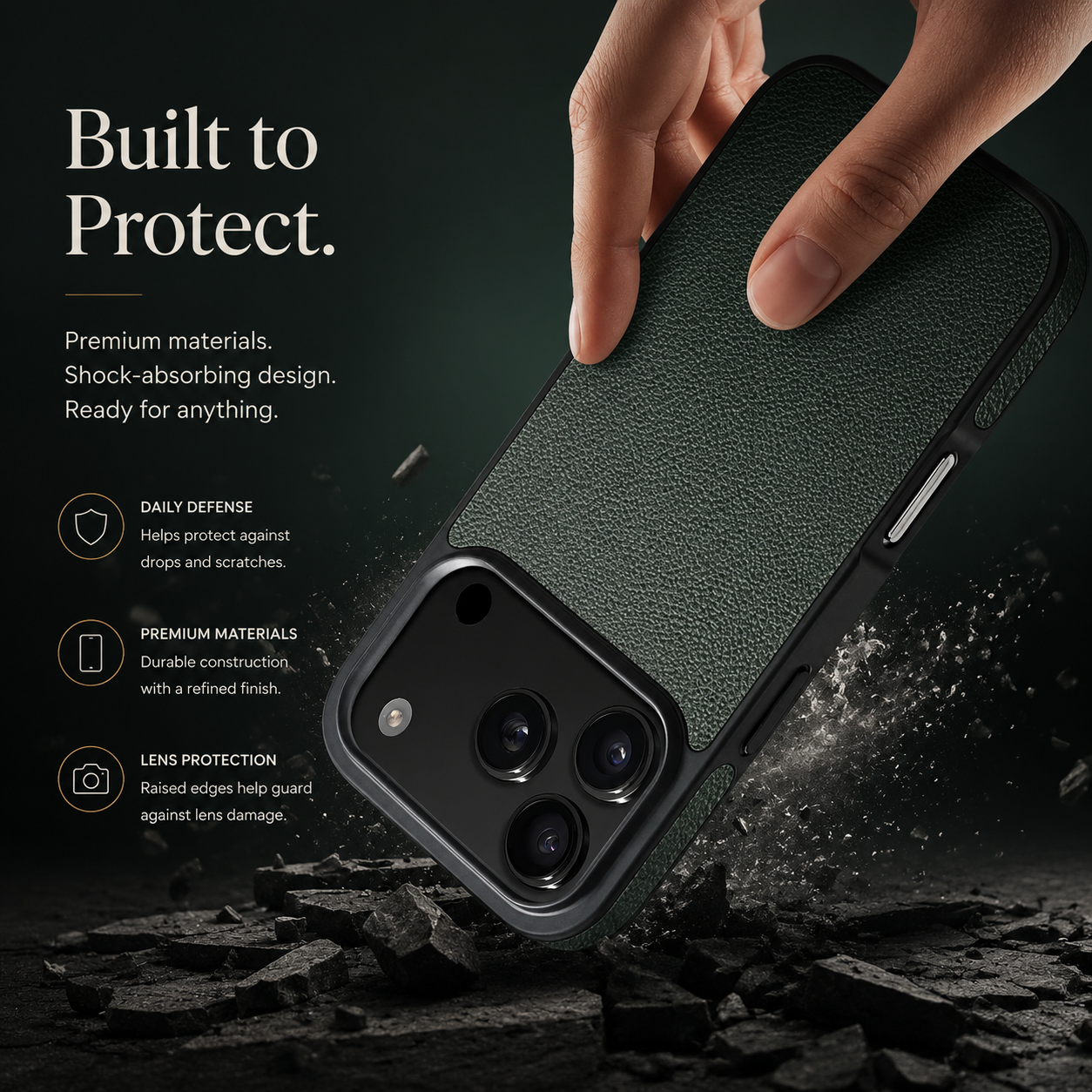 Premium iPhone Case Genuine Leather Wallet Flip Cover Card Holder Kickstand Shockproof Anti Scratch Ultra Slim Full Coverage Protective Design