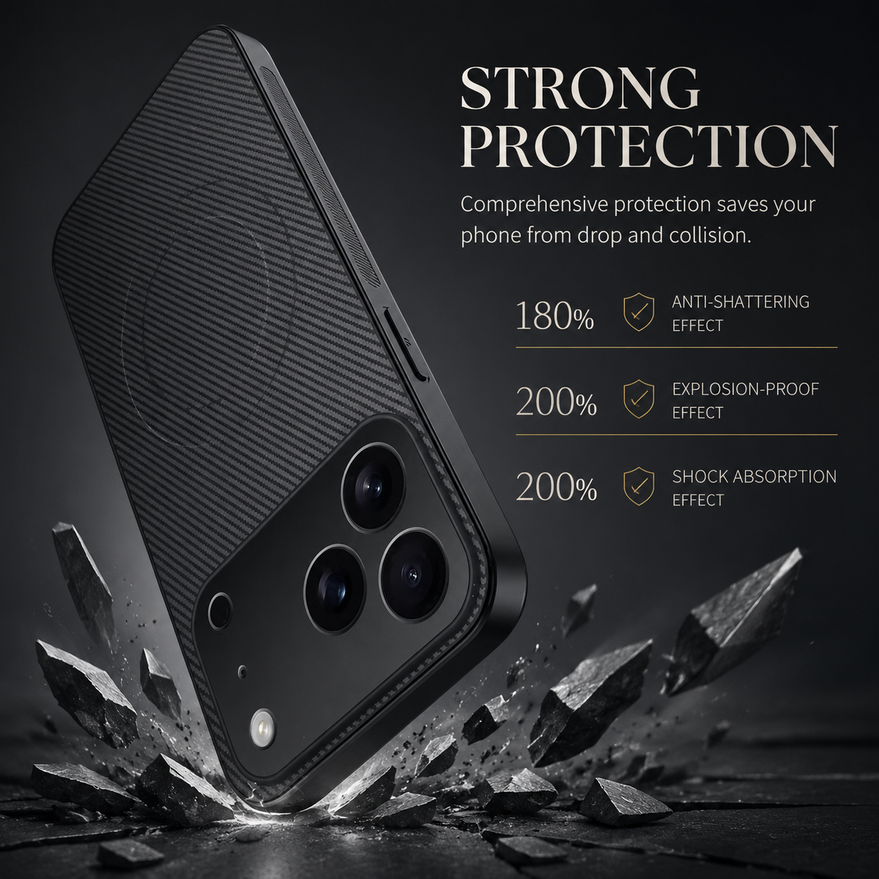 Premium iPhone Case MagSafe Compatible Carbon Fiber Leather Protective Cover Wireless Charging Shockproof Anti Scratch Slim Camera Lens Protection Full Coverage