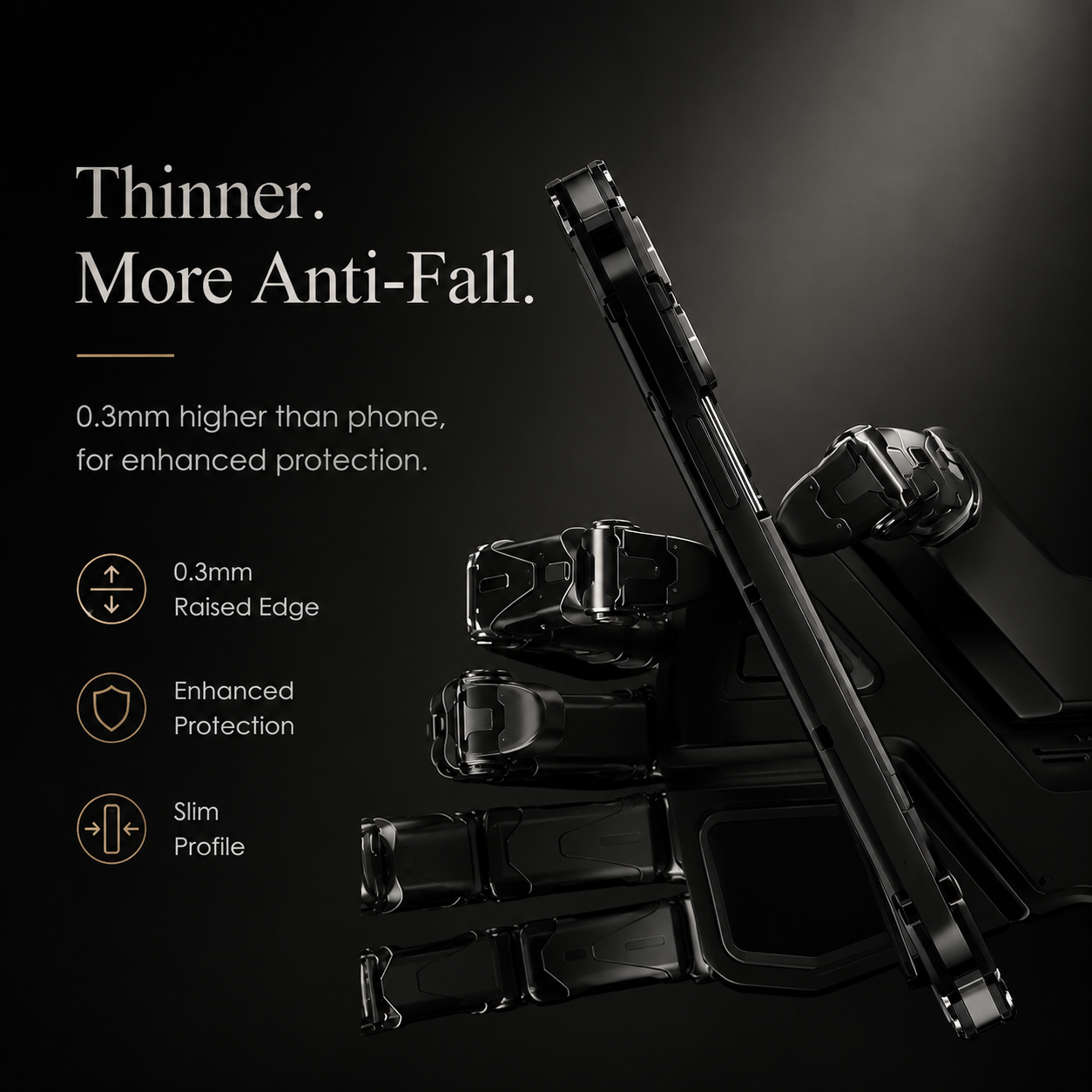 Premium iPhone Case Slim Aluminum Metal Shockproof Cover Hard Back Anti Fingerprint Non Slip Heavy Duty Full Coverage Scratch Resistant Protective Design