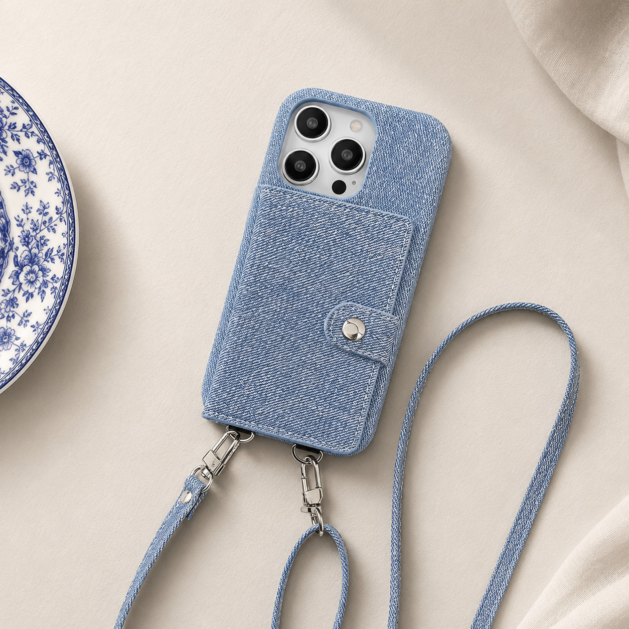 Premium iPhone Case Wallet Crossbody Flip Cover RFID Blocking Card Holder PU Leather Magnetic Closure Shockproof Full Coverage Strap Design Protective Case