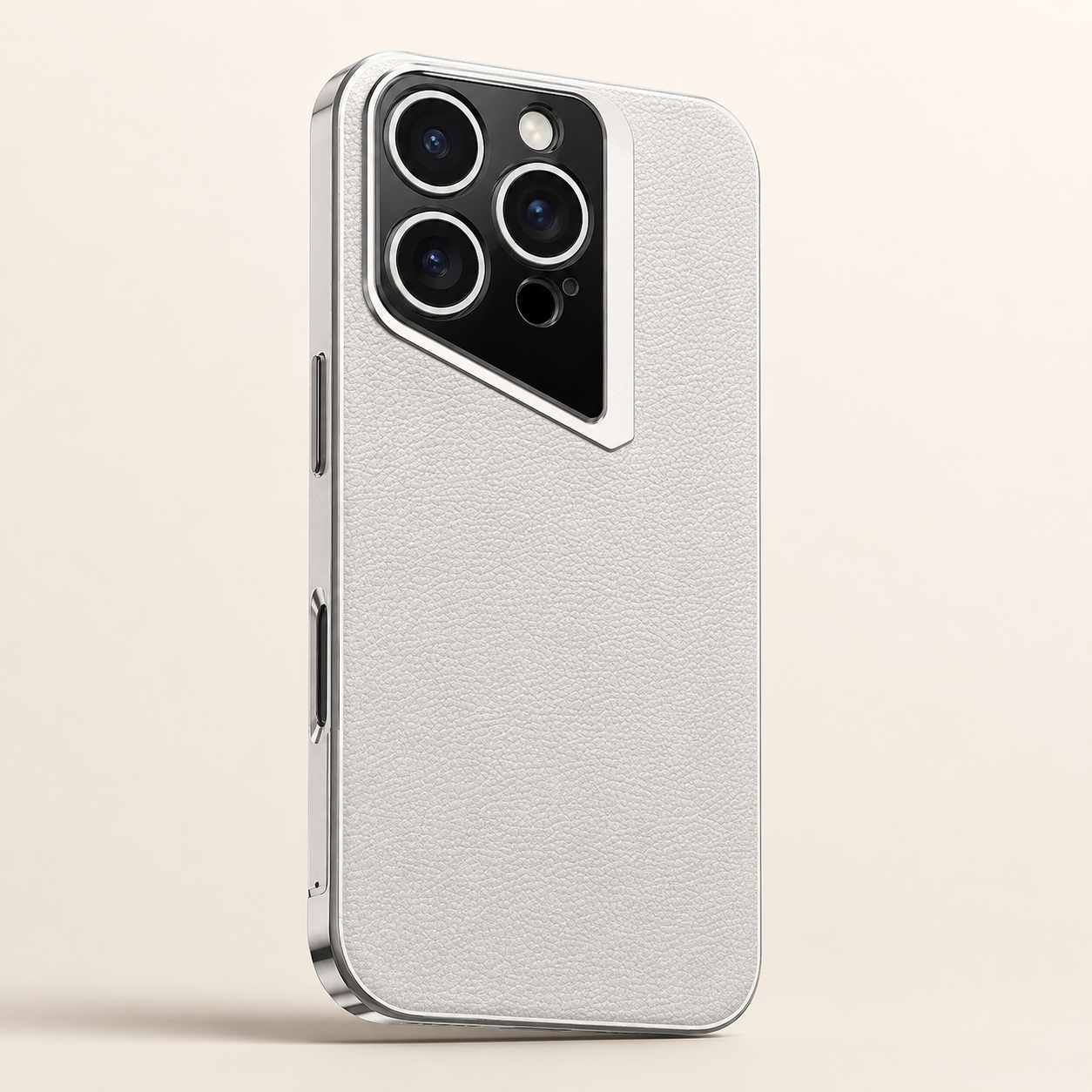 Premium iPhone Case Genuine Leather Shockproof Protective Cover Electroplated Hard Back Camera Lens Protection Anti Slip Grip Slim Full Coverage