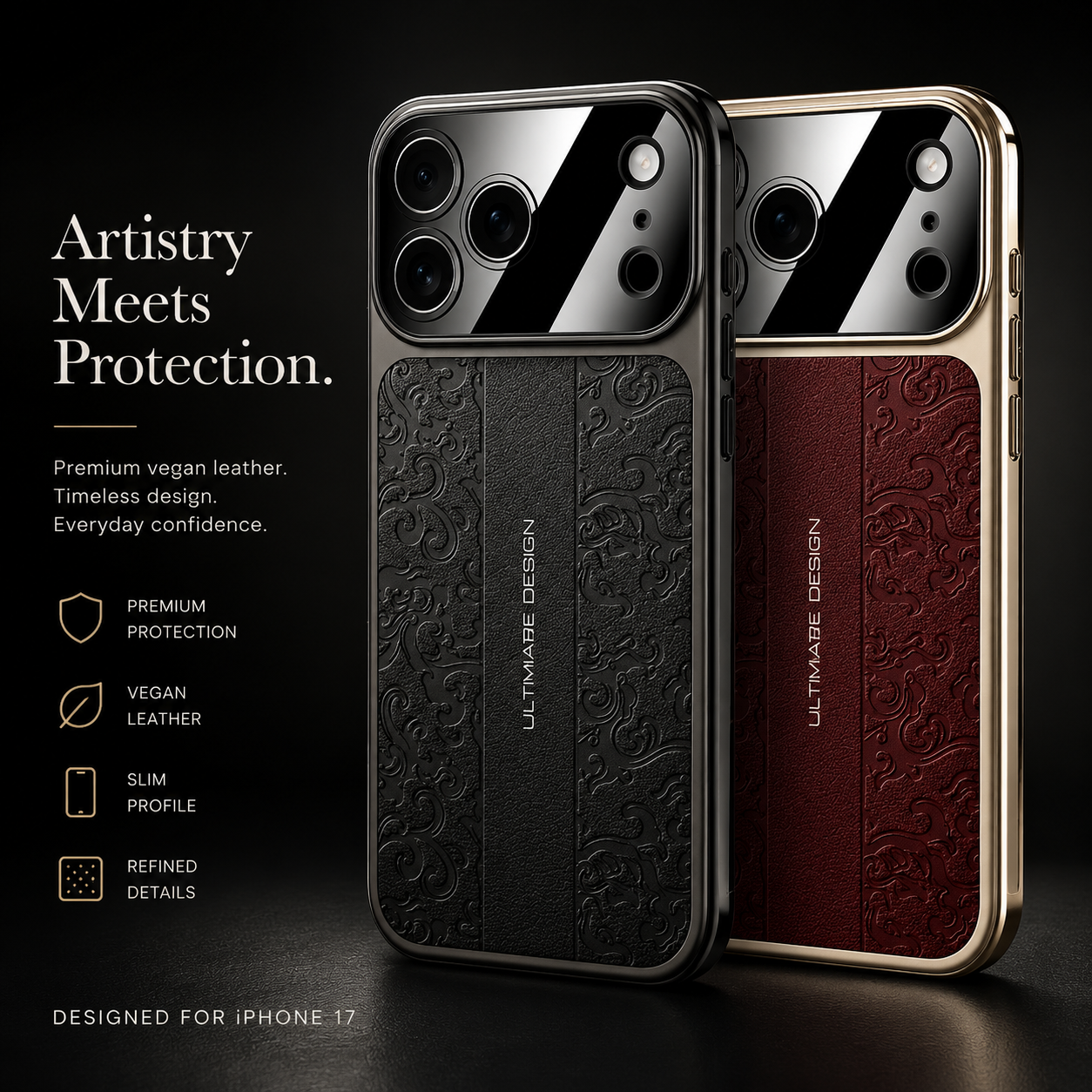 Premium iPhone Case Leather Electroplated Soft TPU Magnetic Shockproof Protective Cover Luxury Slim Half Wrapped Full Coverage Design Anti Scratch Case