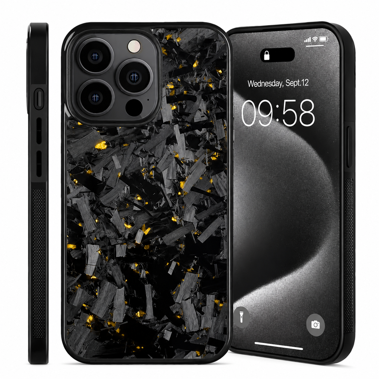 Premium iPhone Case MagSafe Compatible Forged Carbon Fiber Cover TPU Hybrid Full Coverage Magnetic Shockproof Anti Scratch Non Slip Slim Lightweight Protective Design