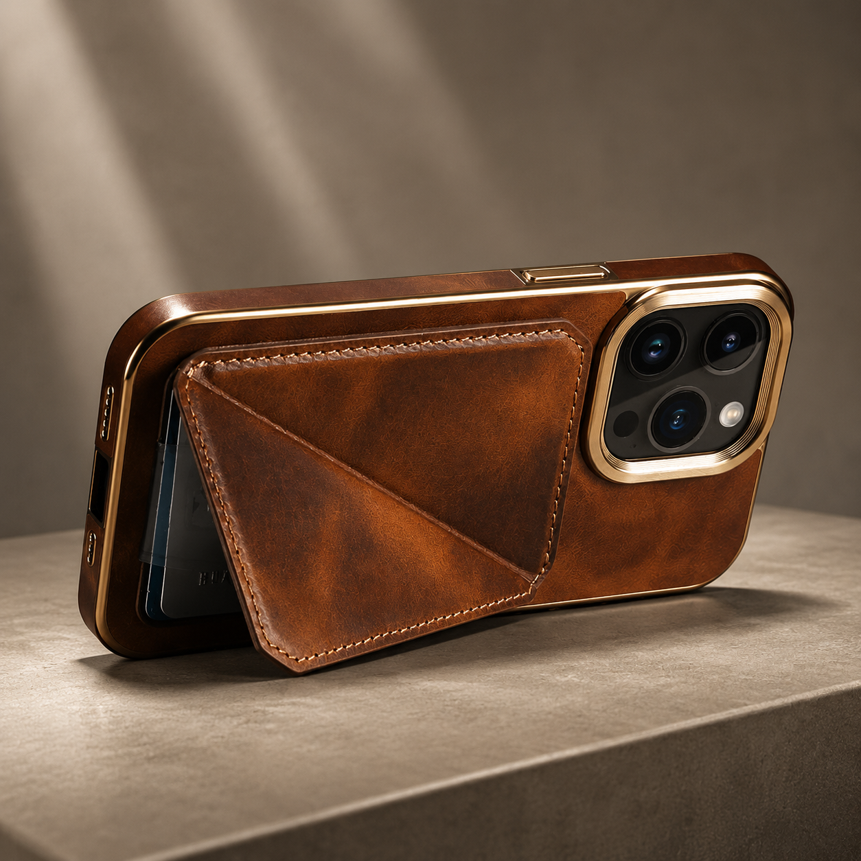 Premium iPhone Case Genuine Cowhide Leather Wallet Cover MagSafe Compatible Magnetic Card Holder Shockproof Camera Protection Slim Full Coverage