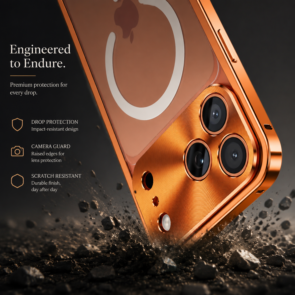Premium iPhone Case MagSafe Compatible Magnetic Aluminum Bumper Frame Matte Transparent Back Shockproof Protective Camera Lens Guard Slim Full Coverage