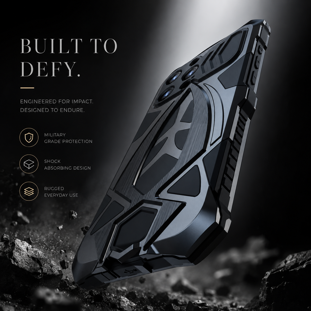 Premium iPhone Case MagSafe Compatible Magnetic Metal Armor Protective Cover Shockproof Camera Lens Protection Ultra Thin TPU Frame Full Coverage Design