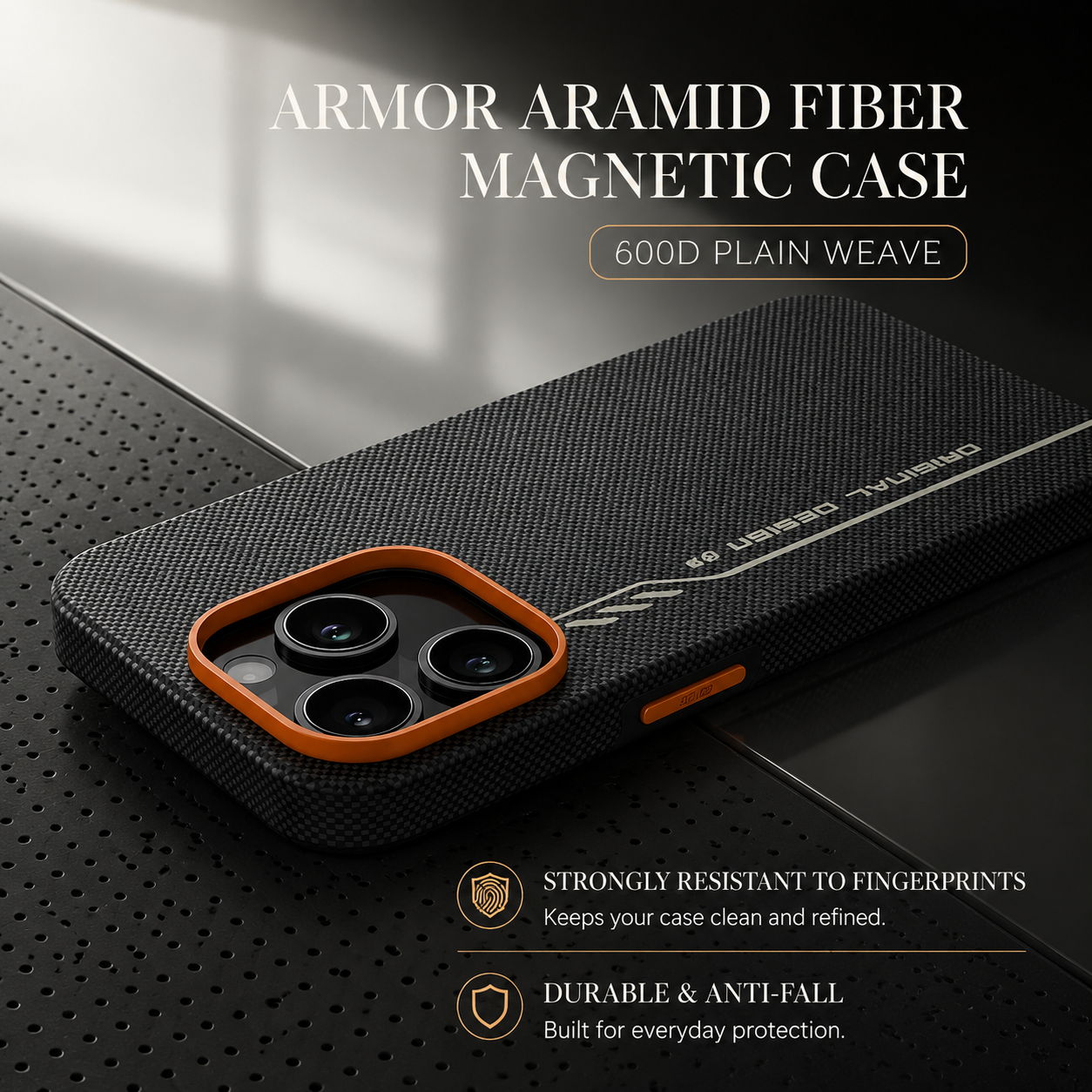 Premium iPhone Case MagSafe Compatible Kevlar Aramid Fiber TPU PC Hybrid Cover Half Wrapped Magnetic Shockproof Anti Scratch Slim Lightweight Design