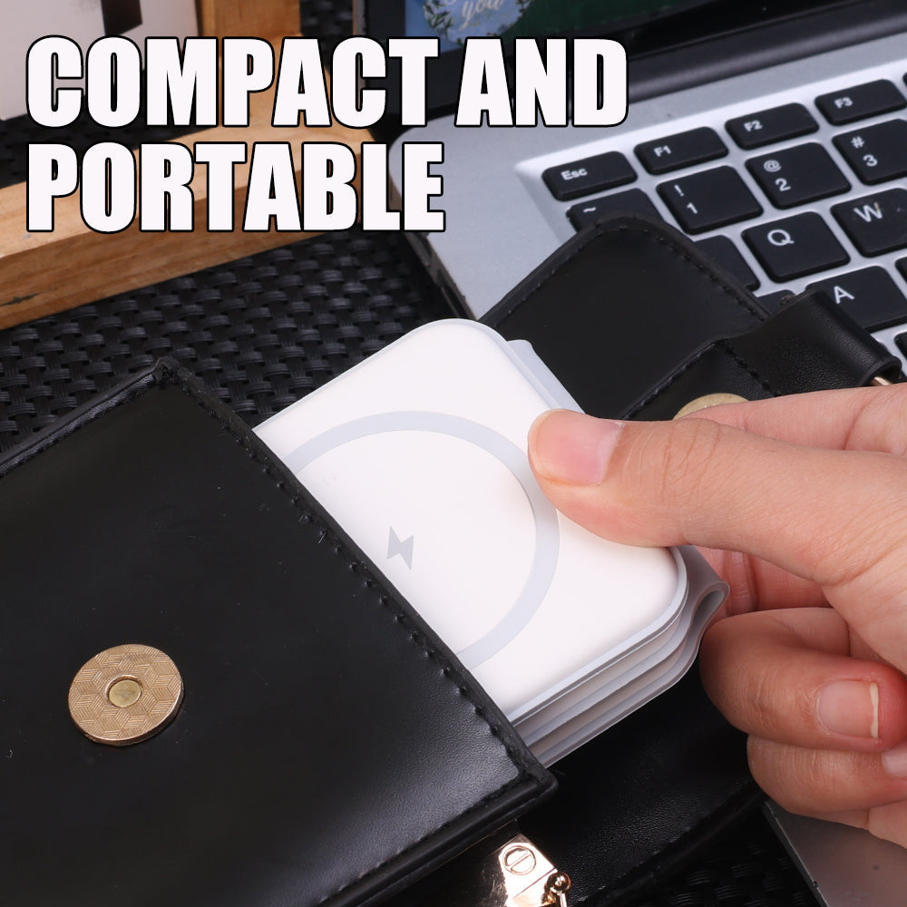 Premium 3 In 1 Wireless Charger Foldable MagSafe Compatible 15W Fast Charging Station Magnetic Portable Dock for Smartphone Watch and Earbuds