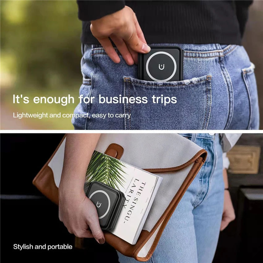 Premium 3 In 1 Wireless Charger Foldable MagSafe Compatible 15W Fast Charging Station Magnetic Portable Dock for Smartphone Watch and Earbuds