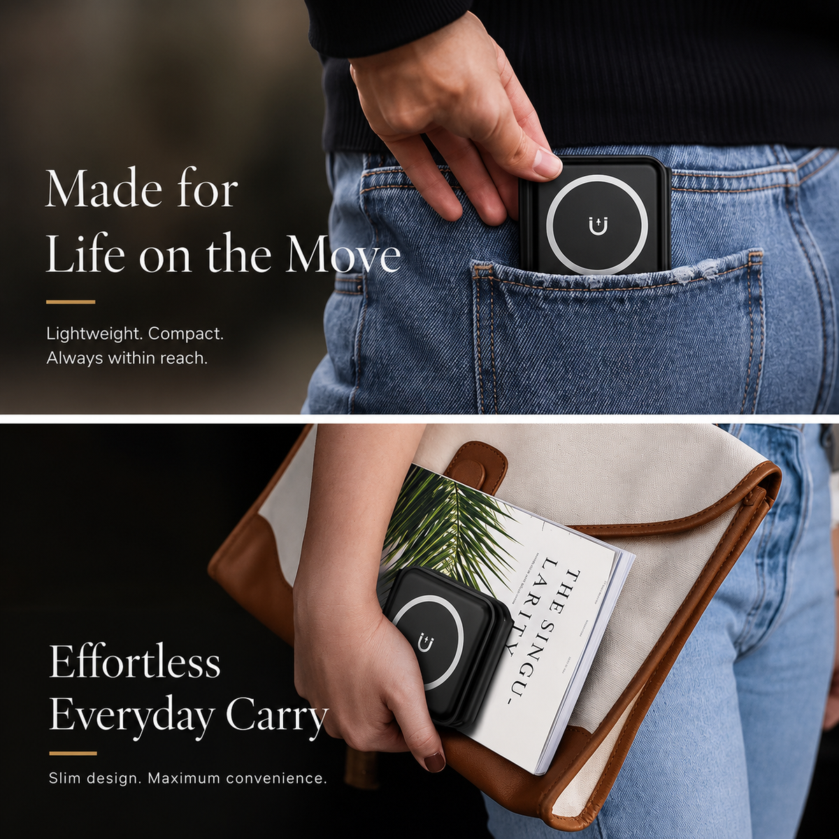 Premium 3-in-1 Wireless Charger Foldable MagSafe Compatible 15W Fast Charging Station Magnetic Portable Dock for Smartphone Watch Earbuds USB-C Holder