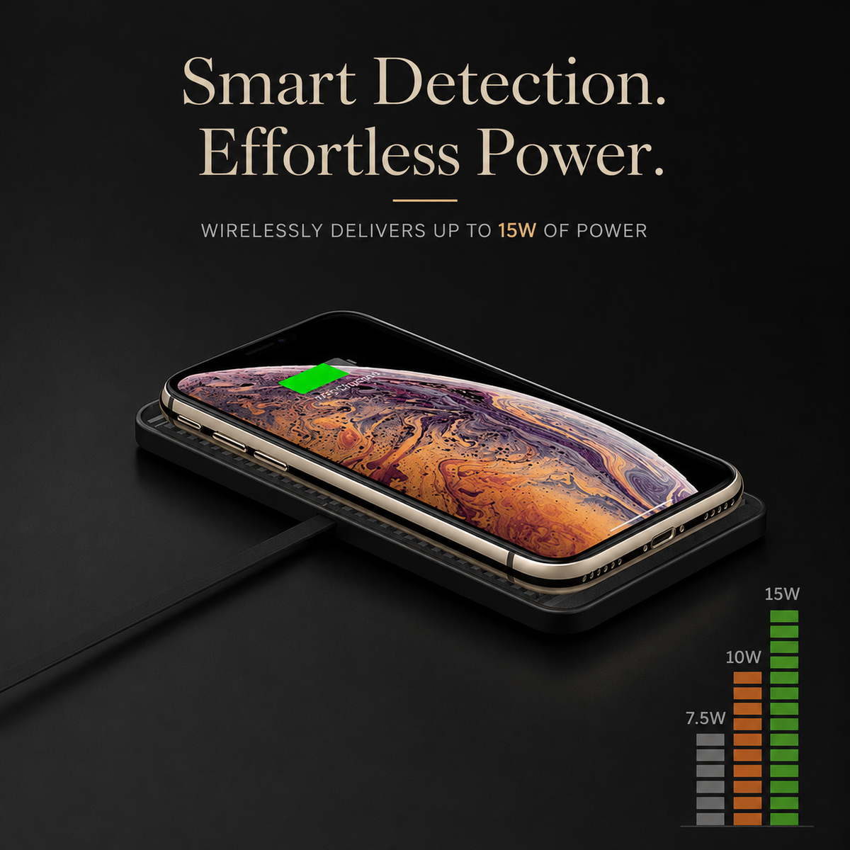 Premium 30W Wireless Car Charger Fast Charging Dashboard Pad Anti-Slip Silicone Smartphone Dock Stable In-Car Wireless Charging Support Daily Travel